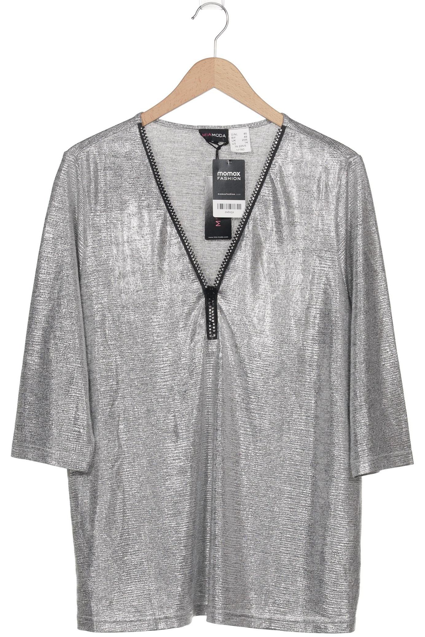 

Miamoda Damen Langarmshirt, grau, Gr. 46