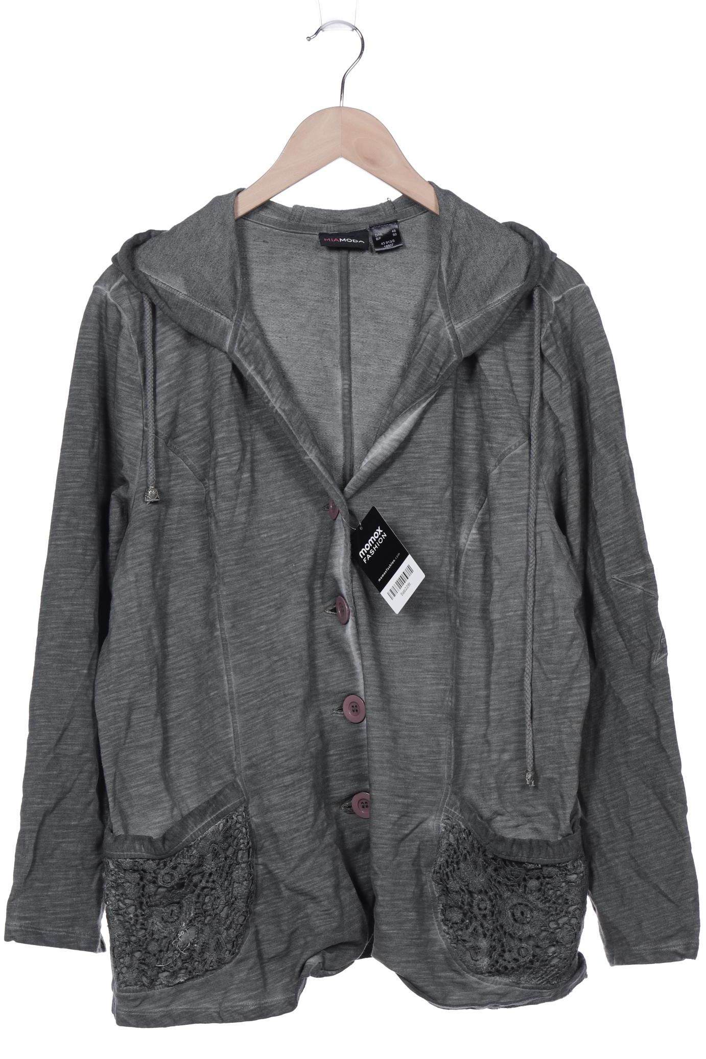 

Miamoda Damen Strickjacke, grün, Gr. 48