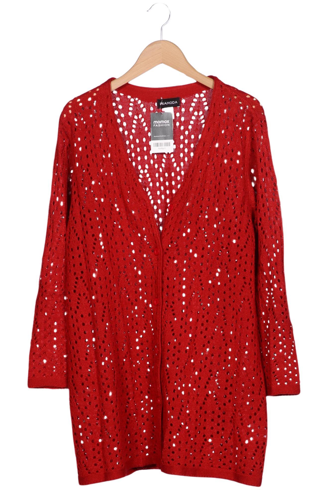 

Miamoda Damen Strickjacke, rot, Gr. 48