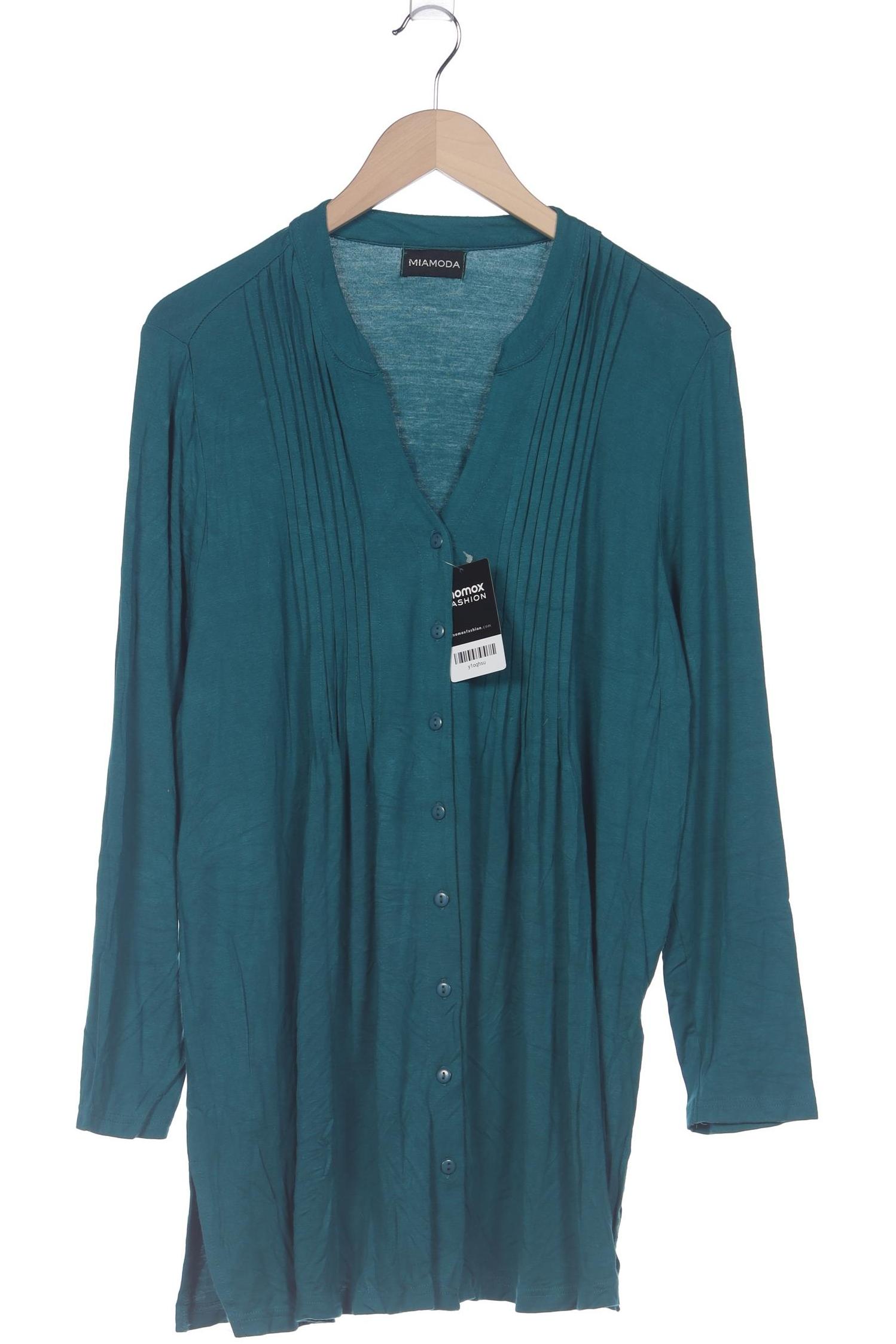 

Miamoda Damen Strickjacke, türkis, Gr. 44
