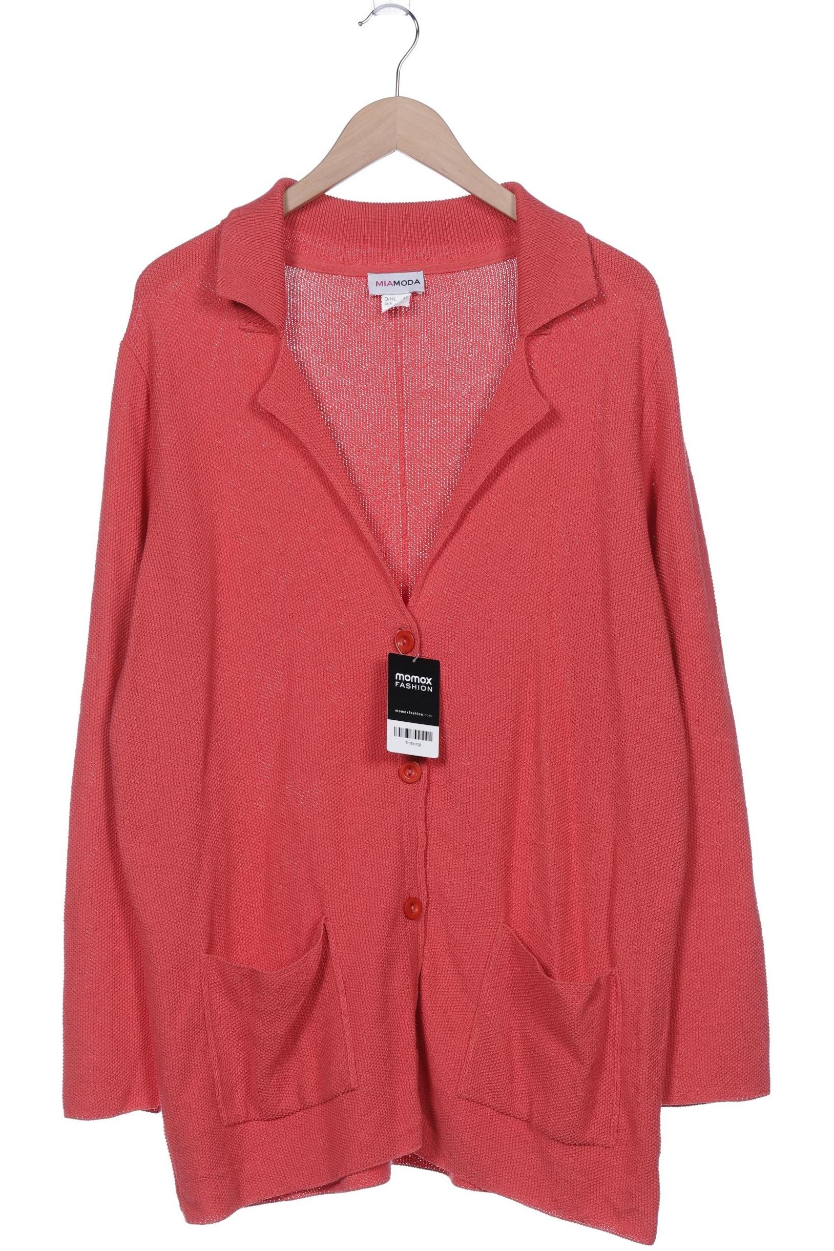 

Miamoda Damen Strickjacke, orange, Gr. 48