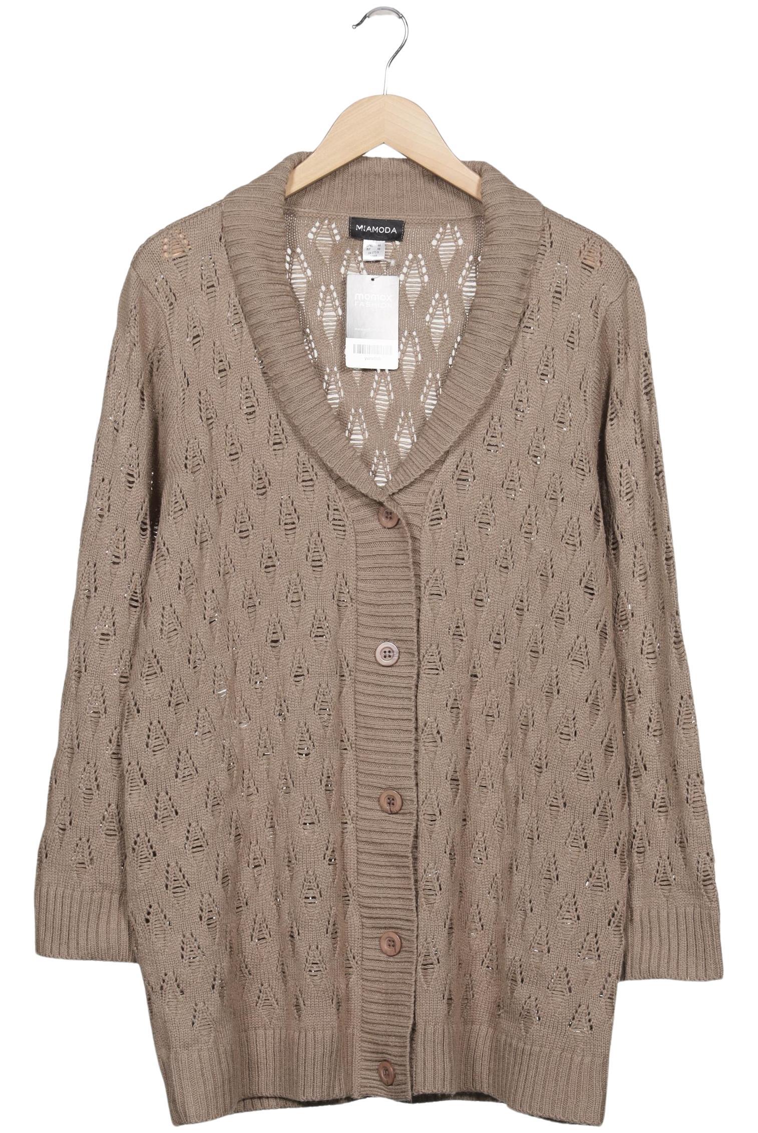 

Miamoda Damen Strickjacke, beige, Gr. 46