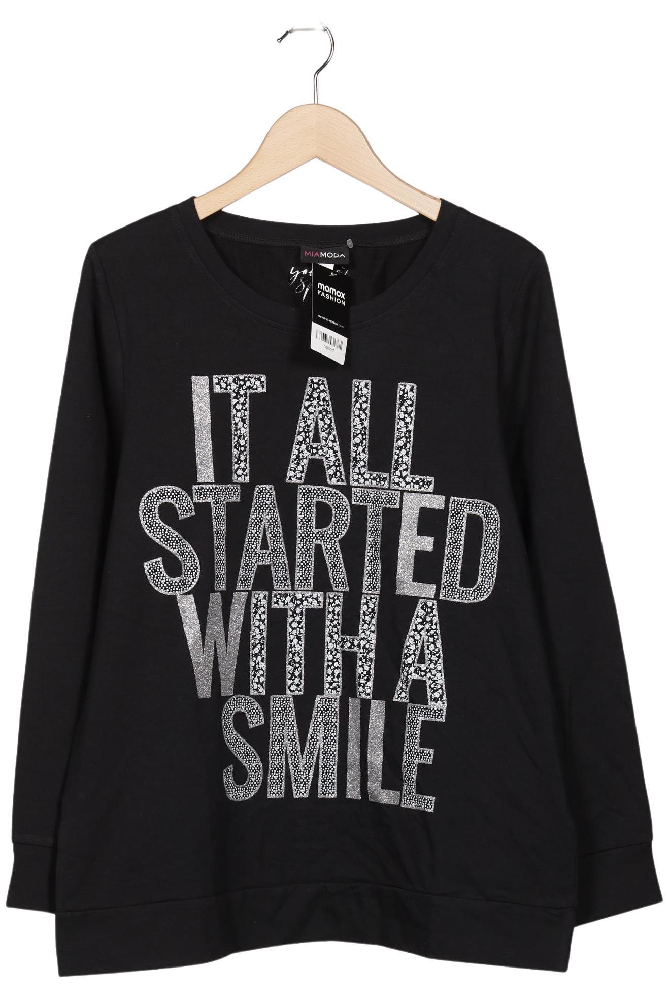 

Miamoda Damen Sweatshirt, schwarz, Gr. 42