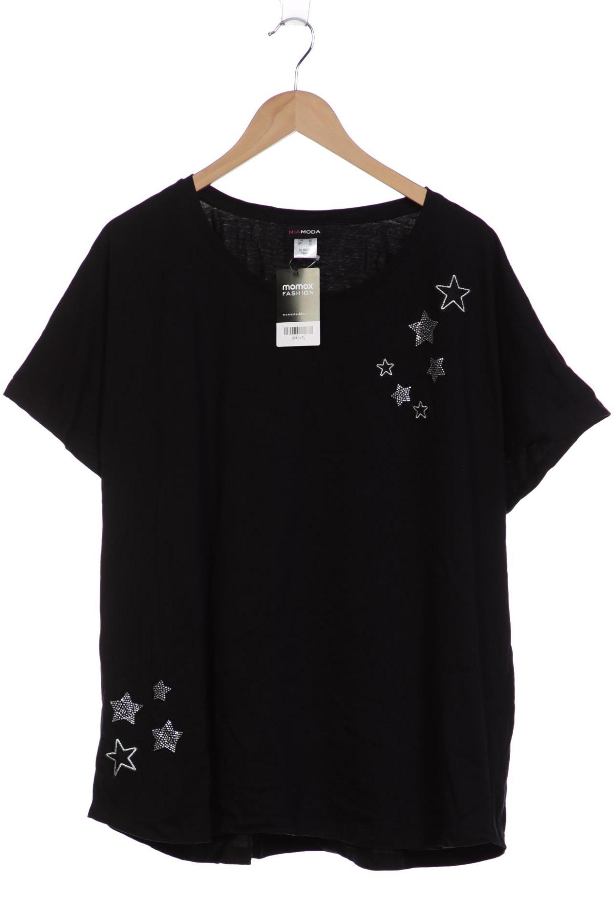 

Miamoda Damen T-Shirt, schwarz, Gr. 52