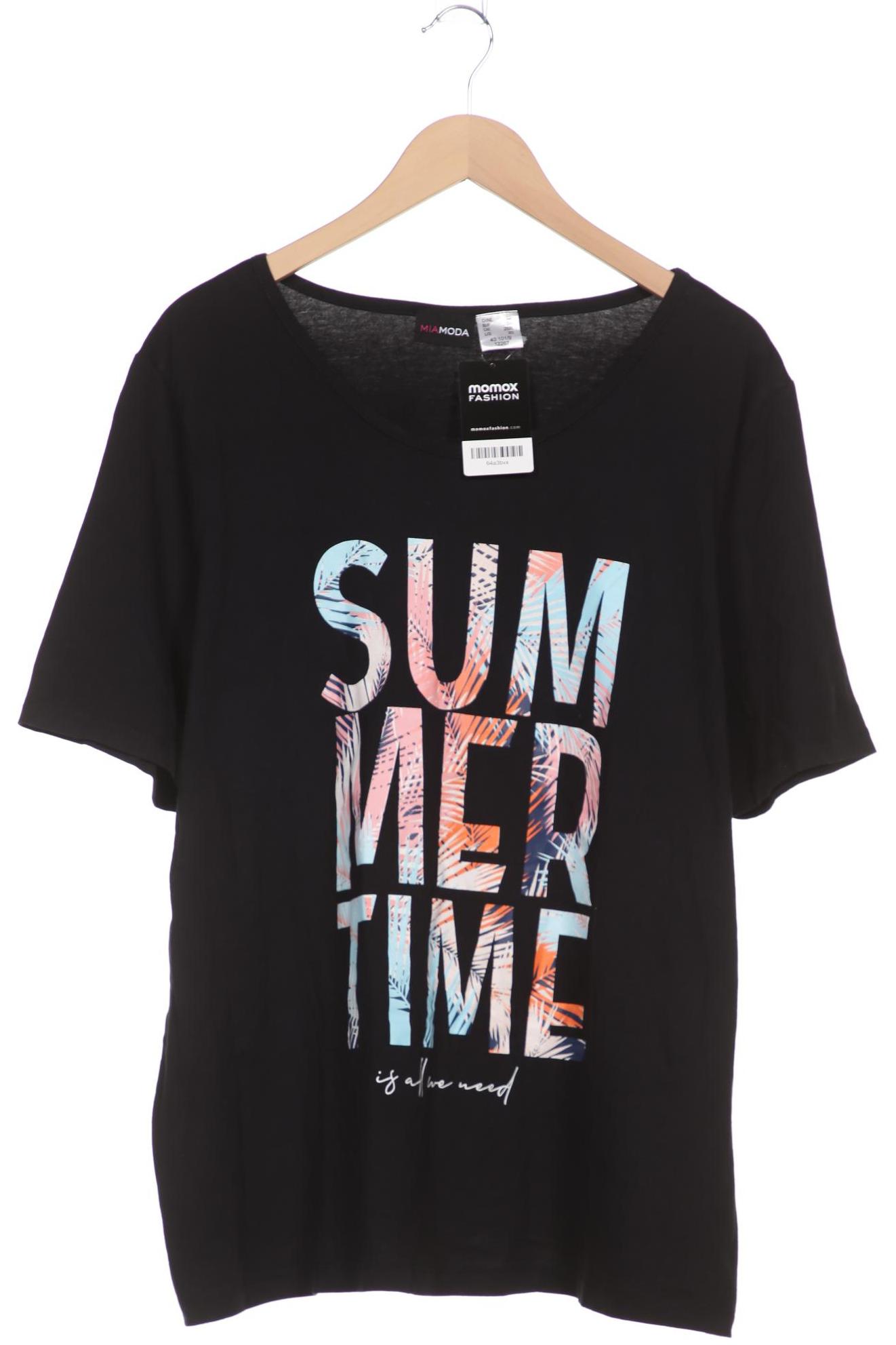 

Miamoda Damen T-Shirt, schwarz, Gr. 52