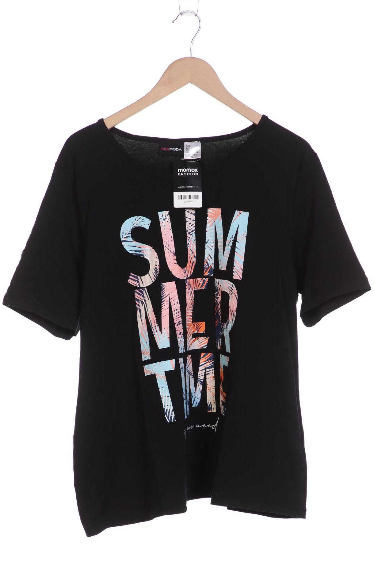 

Miamoda Damen T-Shirt, schwarz, Gr. 50