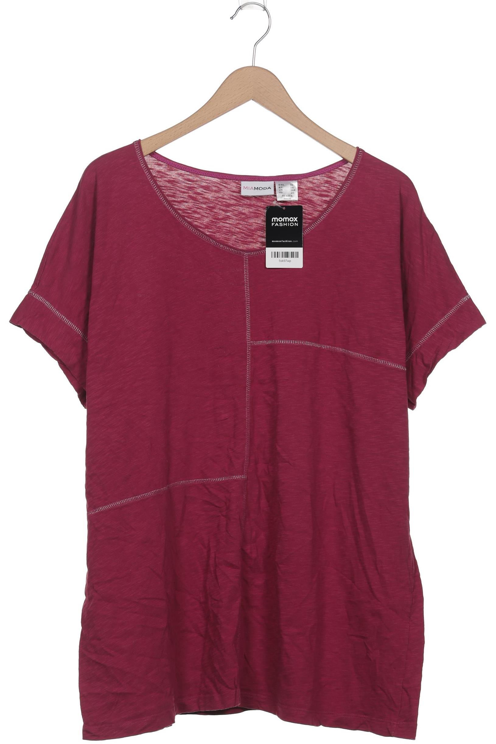 

Miamoda Damen T-Shirt, bordeaux, Gr. 52