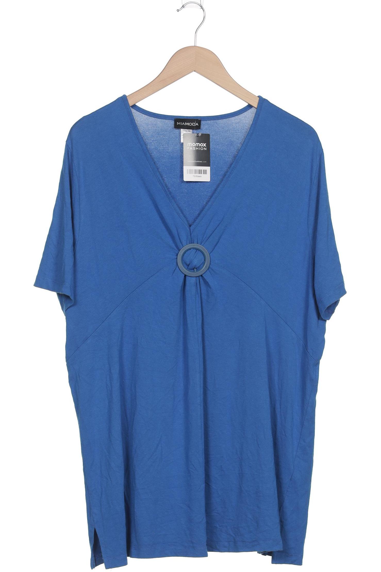 

Miamoda Damen T-Shirt, blau, Gr. 48