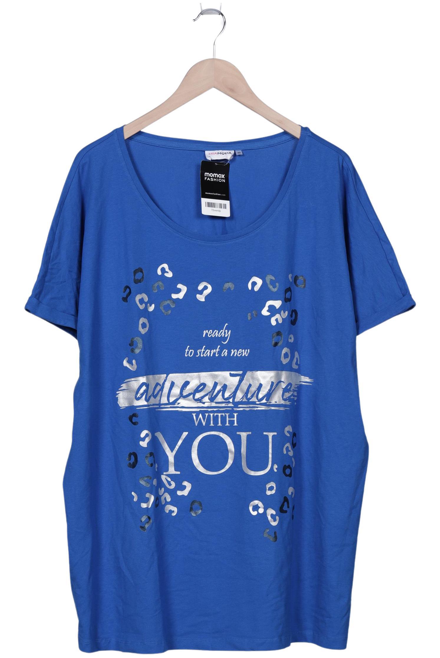

Miamoda Damen T-Shirt, blau, Gr. 52