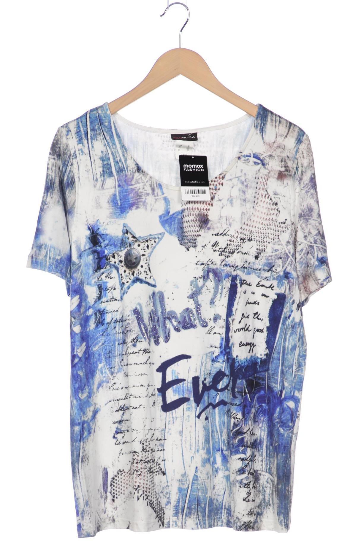 

Miamoda Damen T-Shirt, blau, Gr. 44