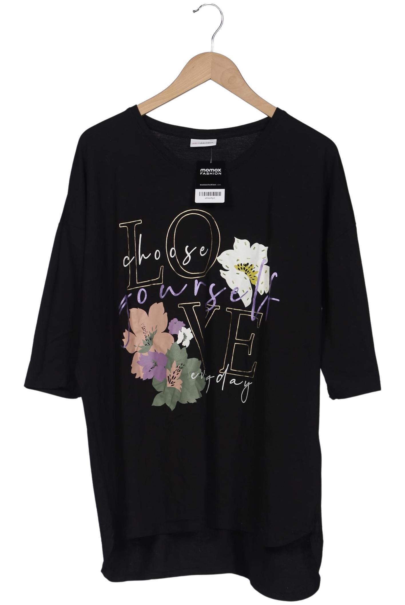

Miamoda Damen T-Shirt, schwarz, Gr. 50