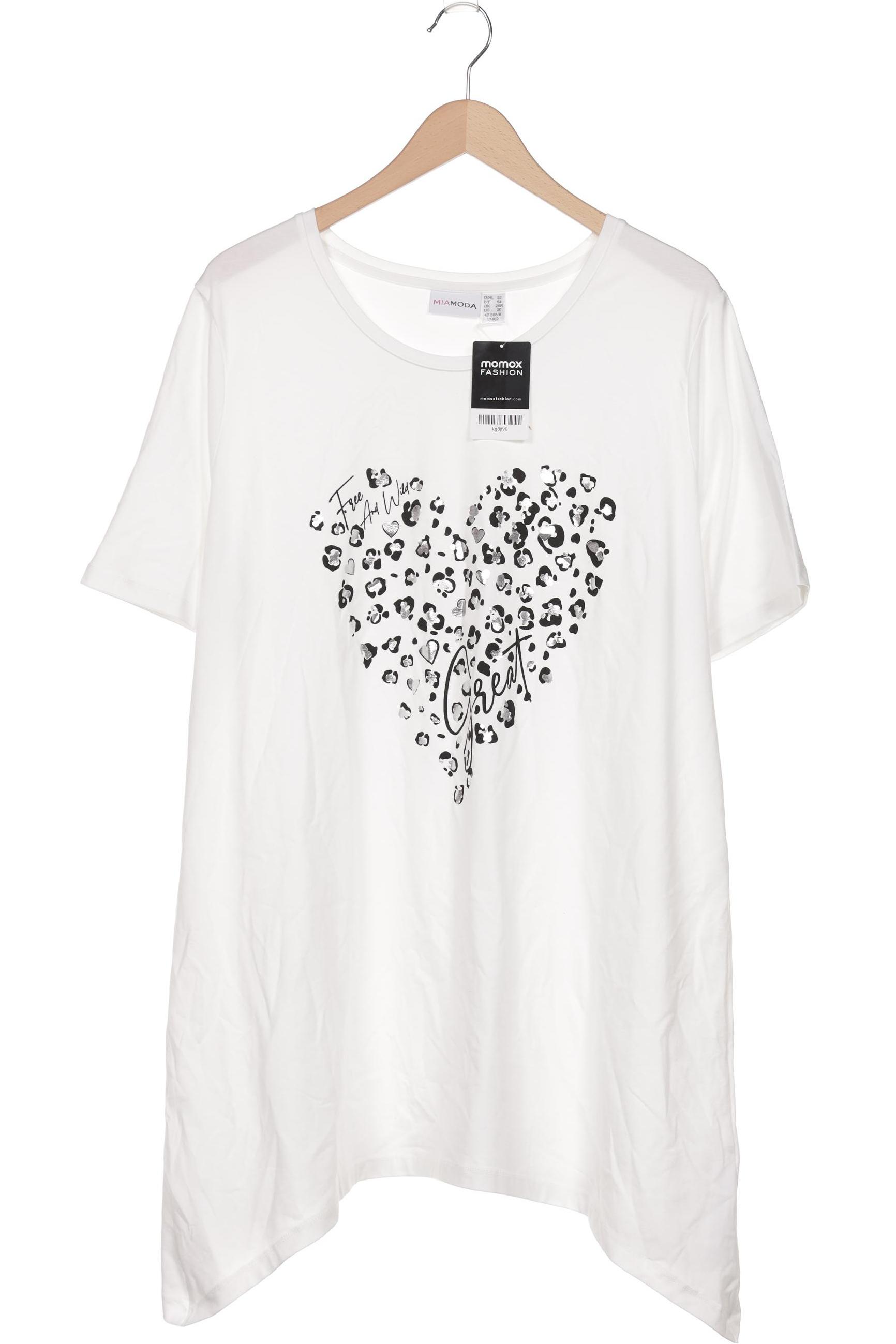 

Miamoda Damen T-Shirt, weiß, Gr. 52
