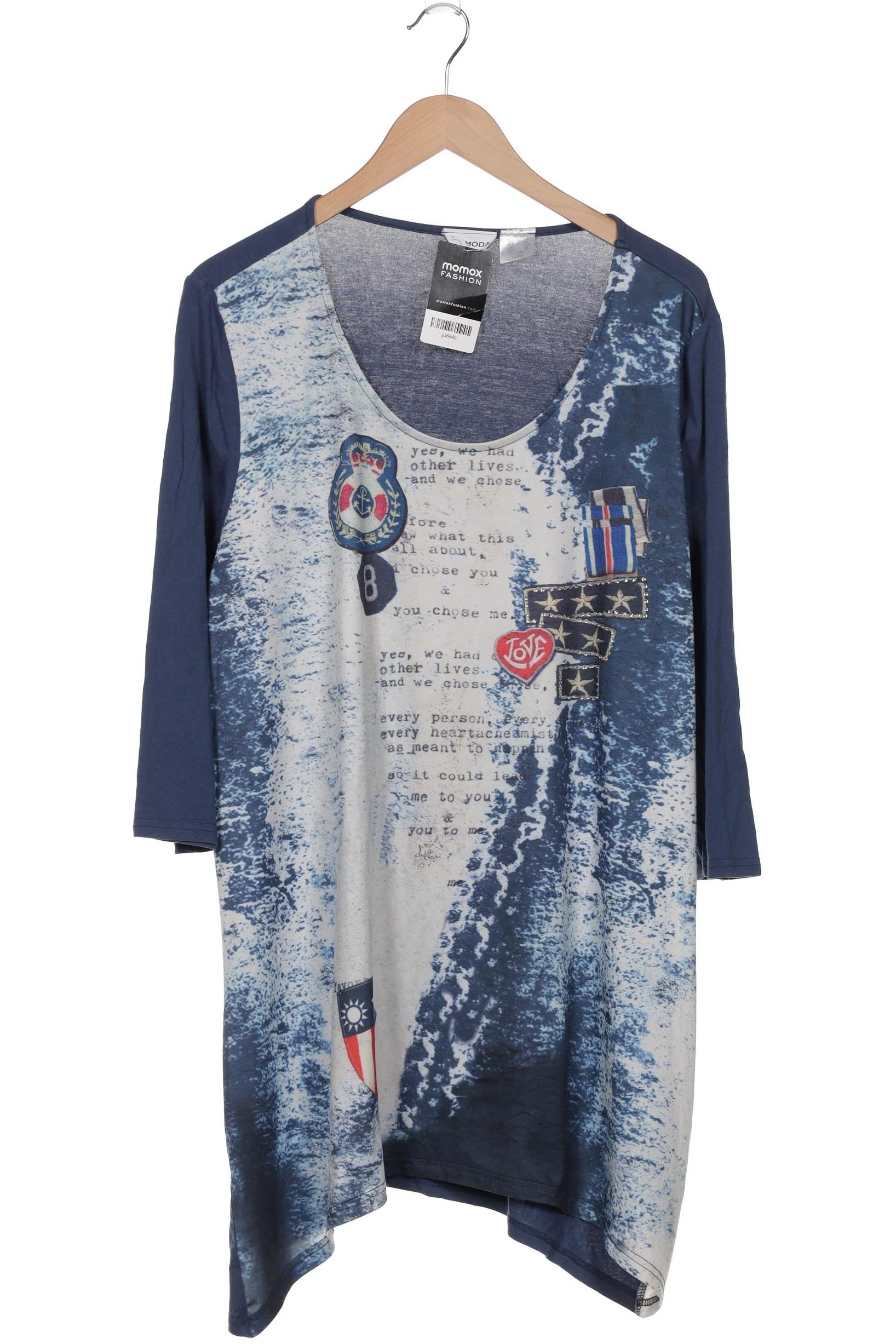 

Miamoda Damen T-Shirt, blau, Gr. 48