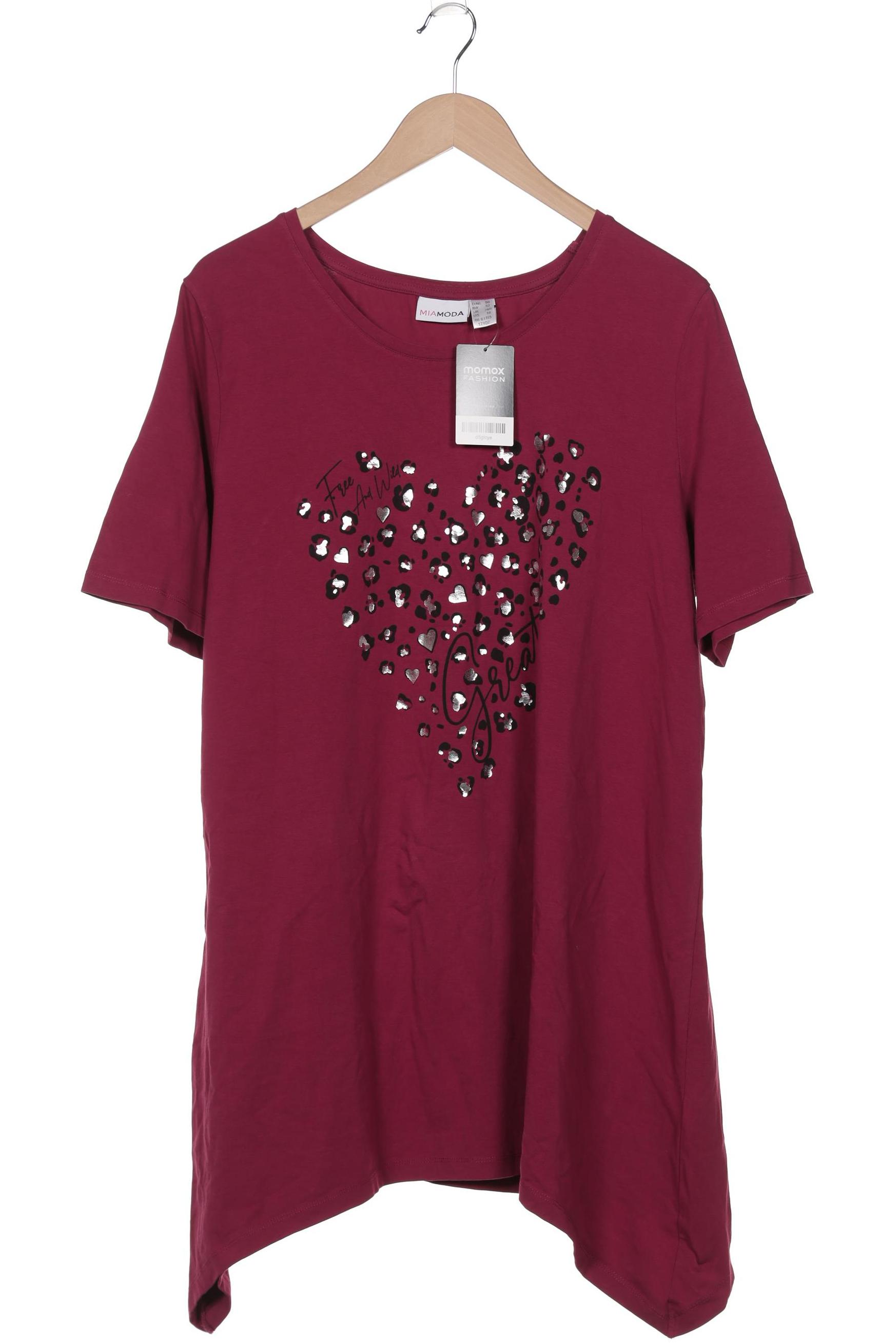 

Miamoda Damen T-Shirt, bordeaux, Gr. 50