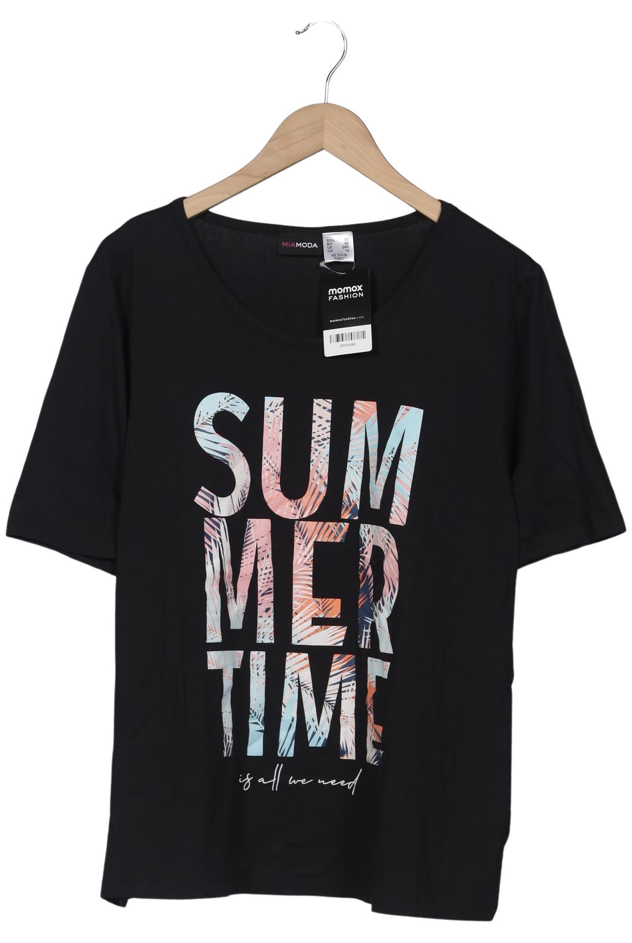 

Miamoda Damen T-Shirt, schwarz, Gr. 50