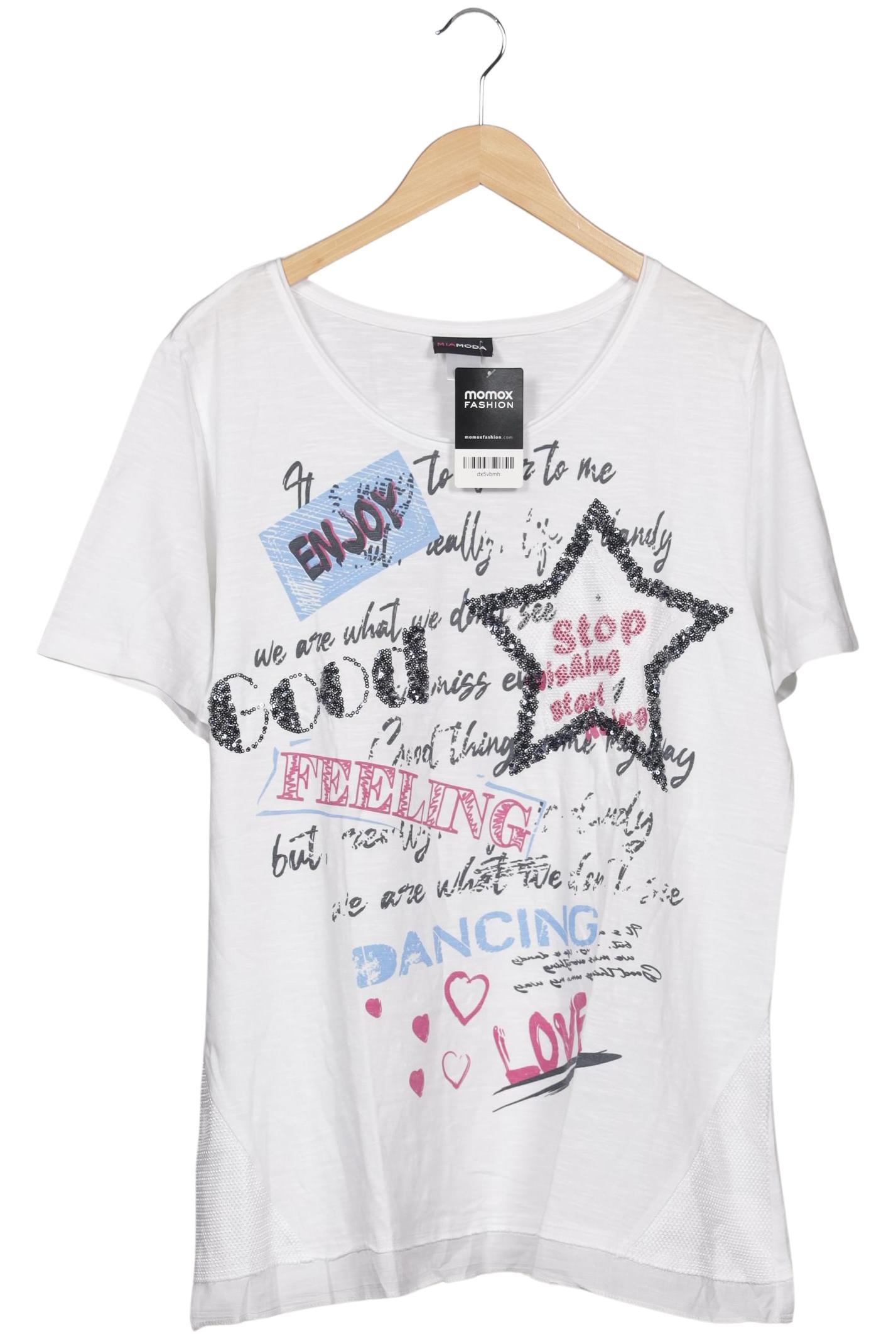 

Miamoda Damen T-Shirt, weiß, Gr. 46