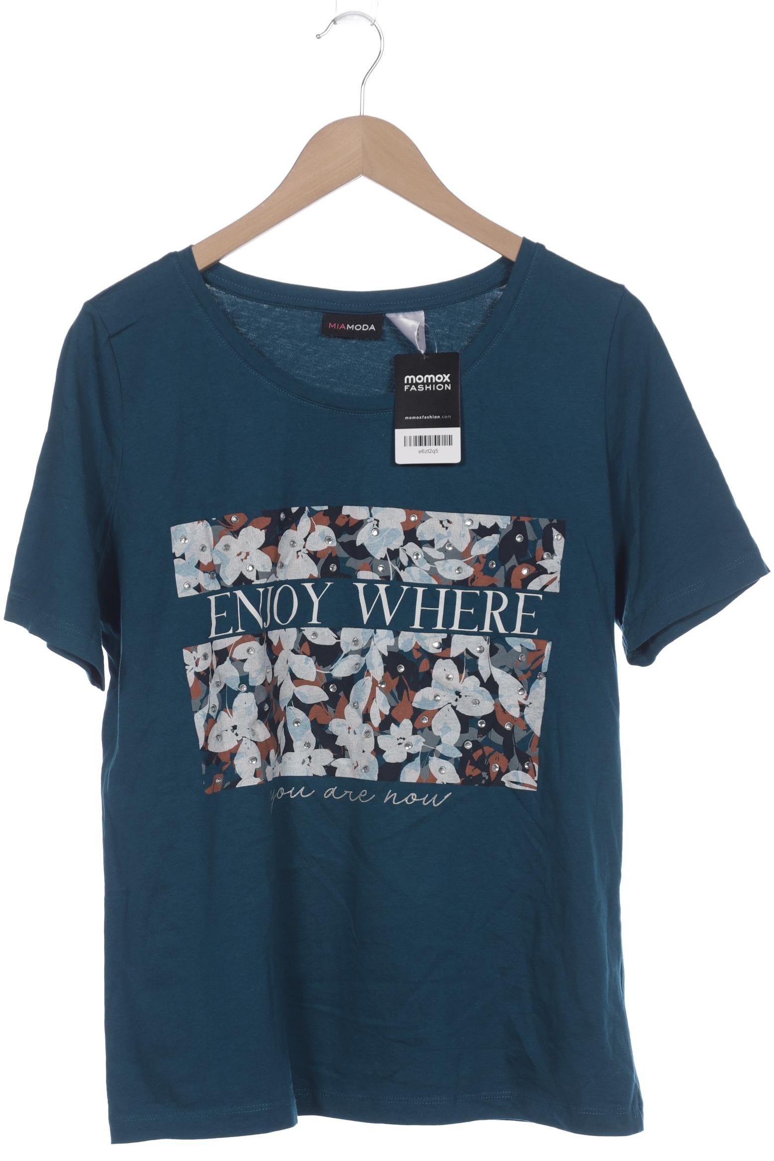 

Miamoda Damen T-Shirt, blau, Gr. 44