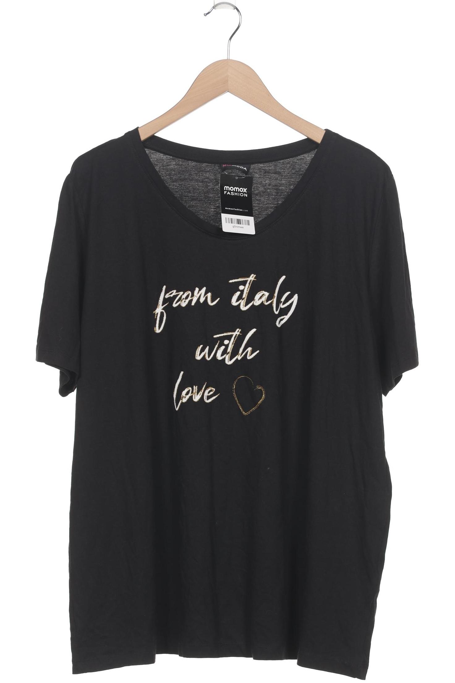

Miamoda Damen T-Shirt, schwarz, Gr. 52