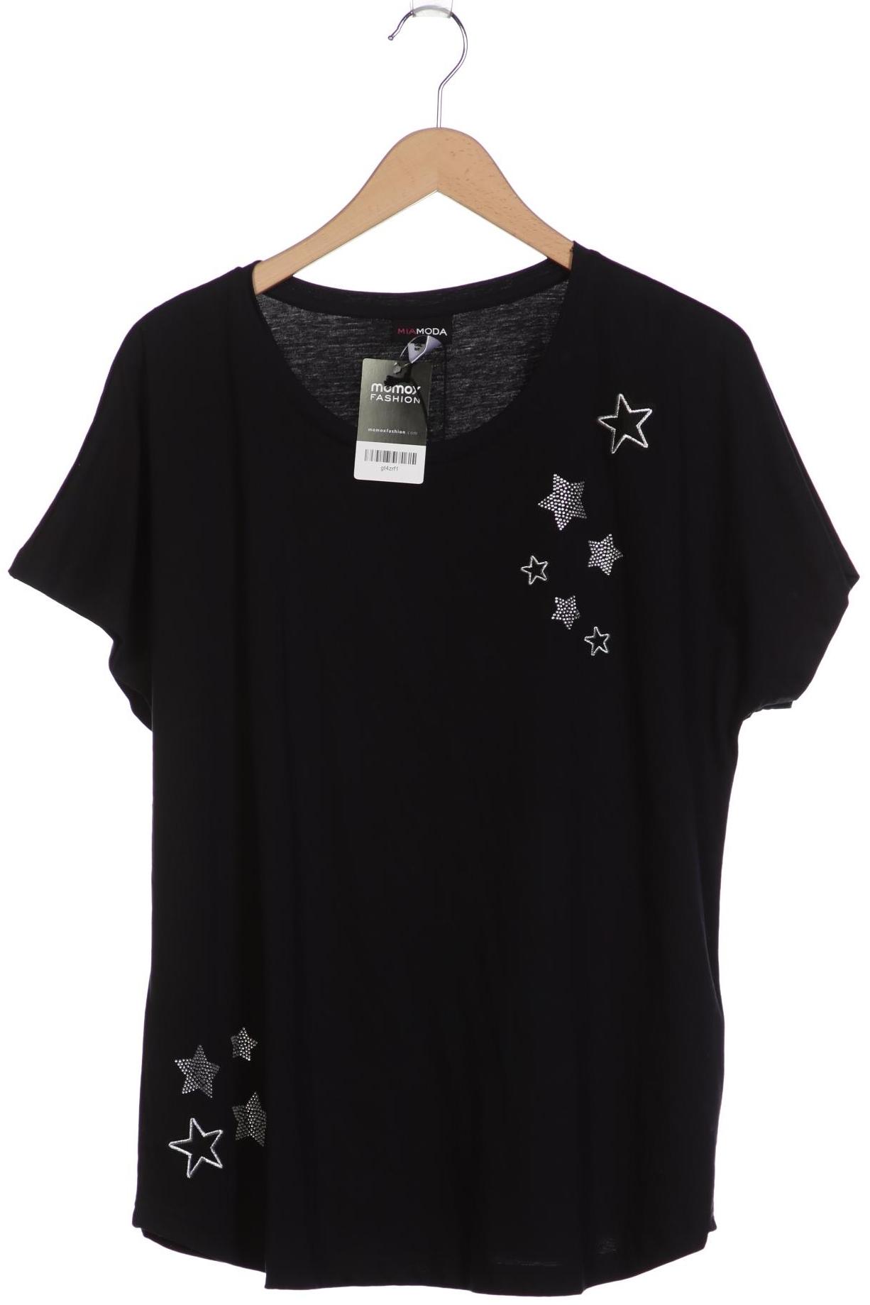

Miamoda Damen T-Shirt, schwarz, Gr. 46