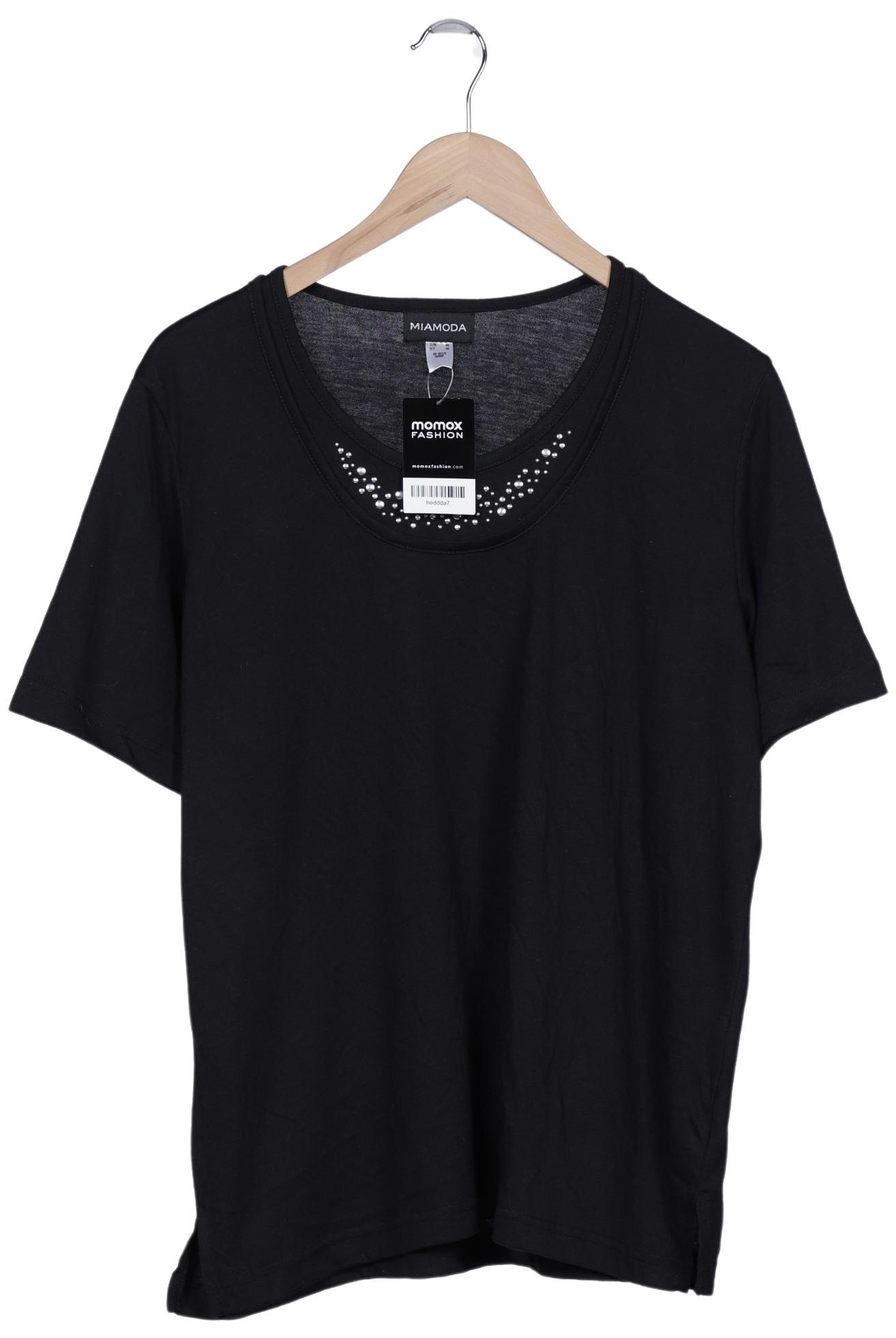 

Miamoda Damen T-Shirt, schwarz, Gr. 46