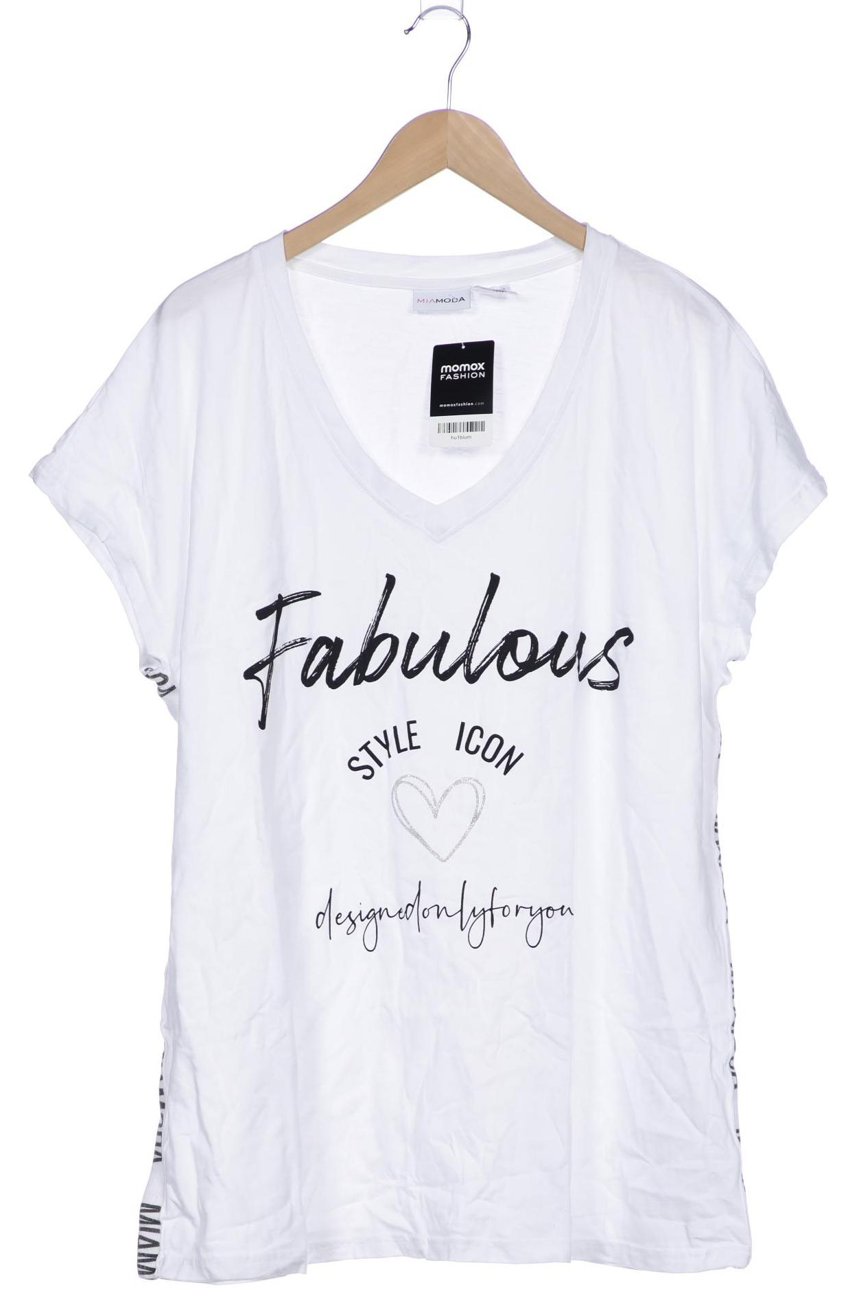 

Miamoda Damen T-Shirt, weiß, Gr. 48