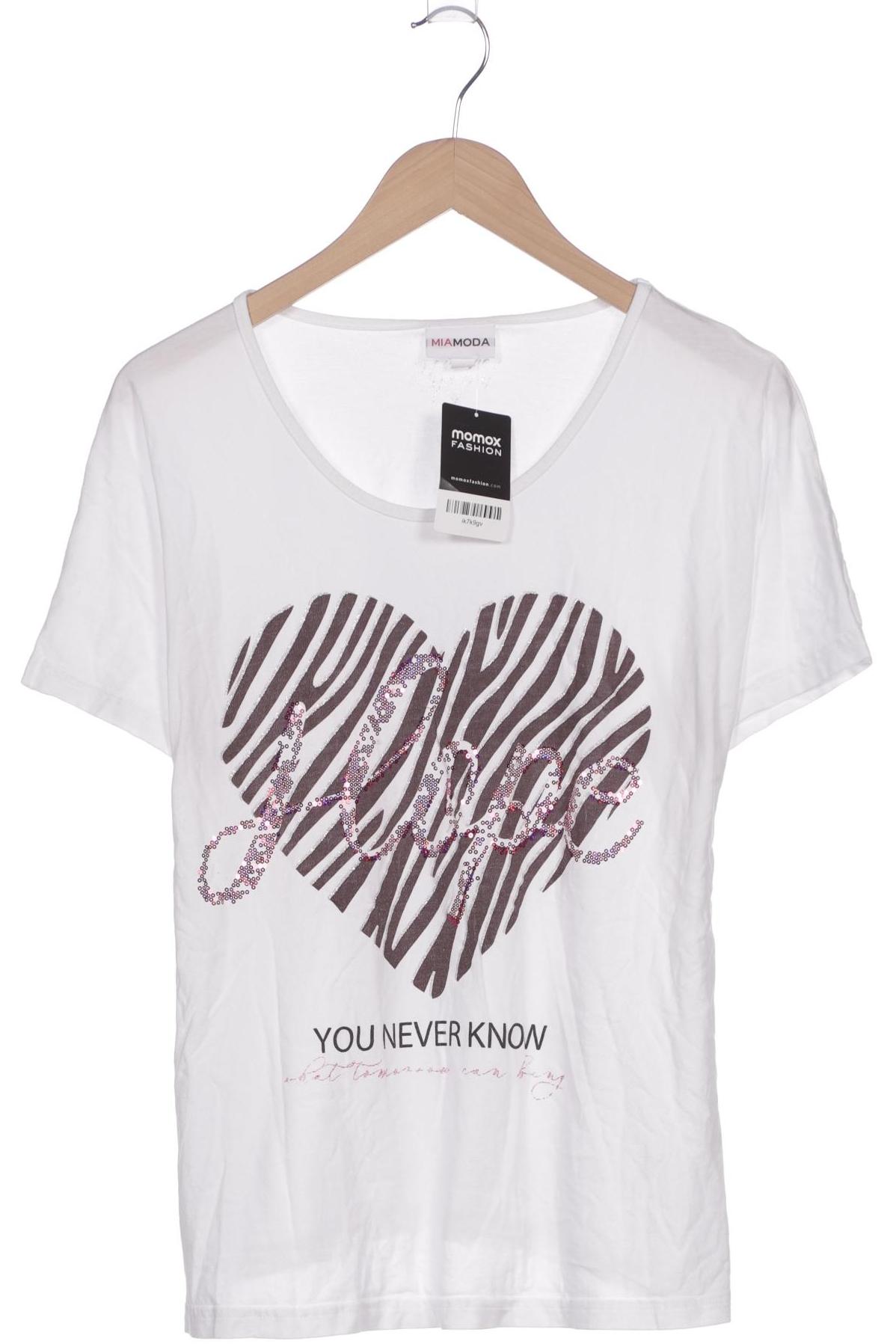 

Miamoda Damen T-Shirt, weiß, Gr. 46