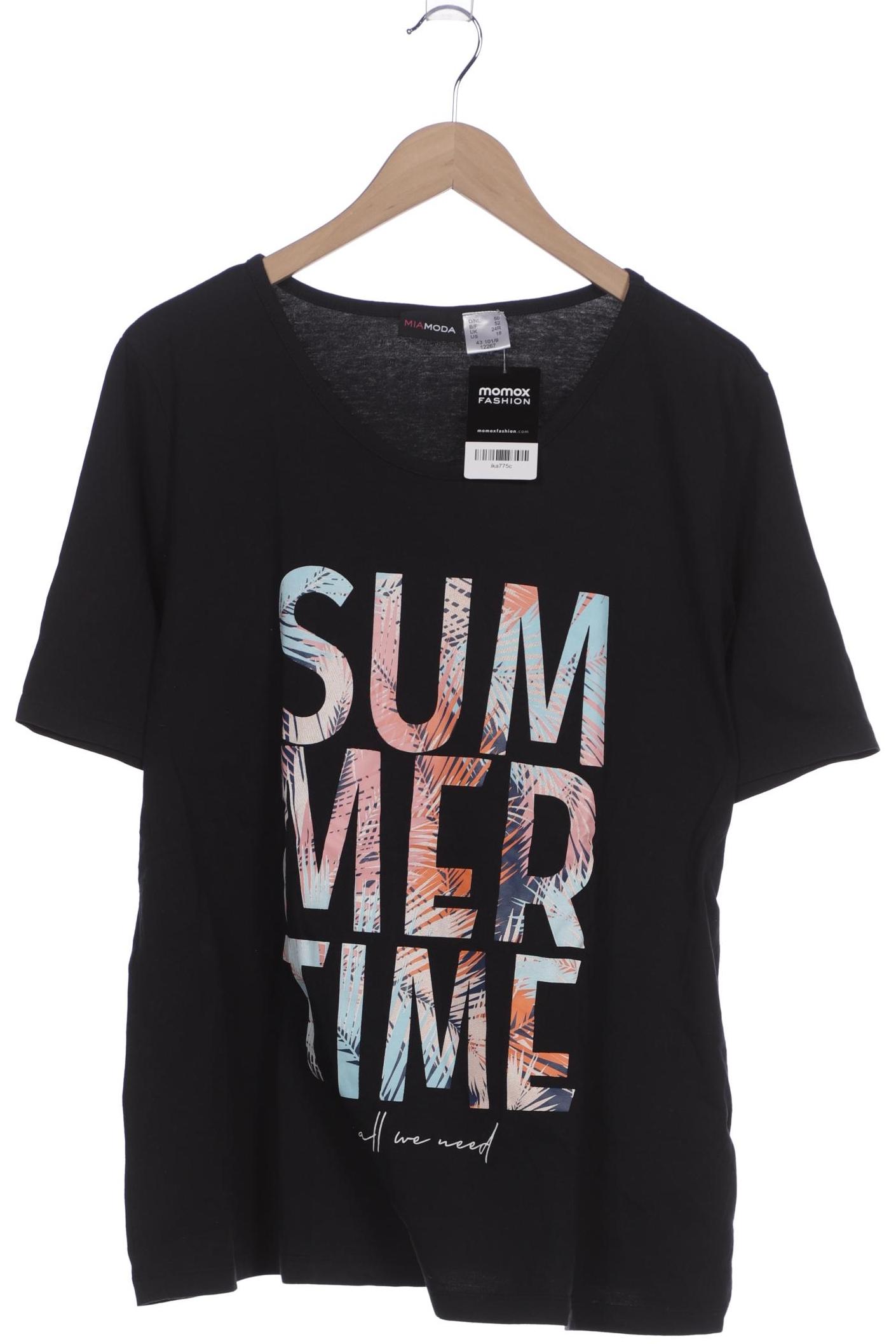 

Miamoda Damen T-Shirt, schwarz, Gr. 50