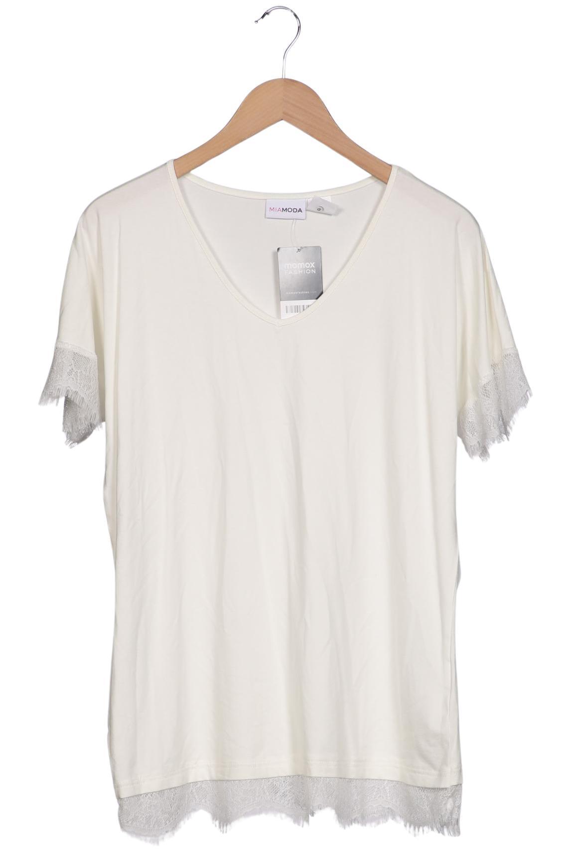 

Miamoda Damen T-Shirt, cremeweiß, Gr. 42