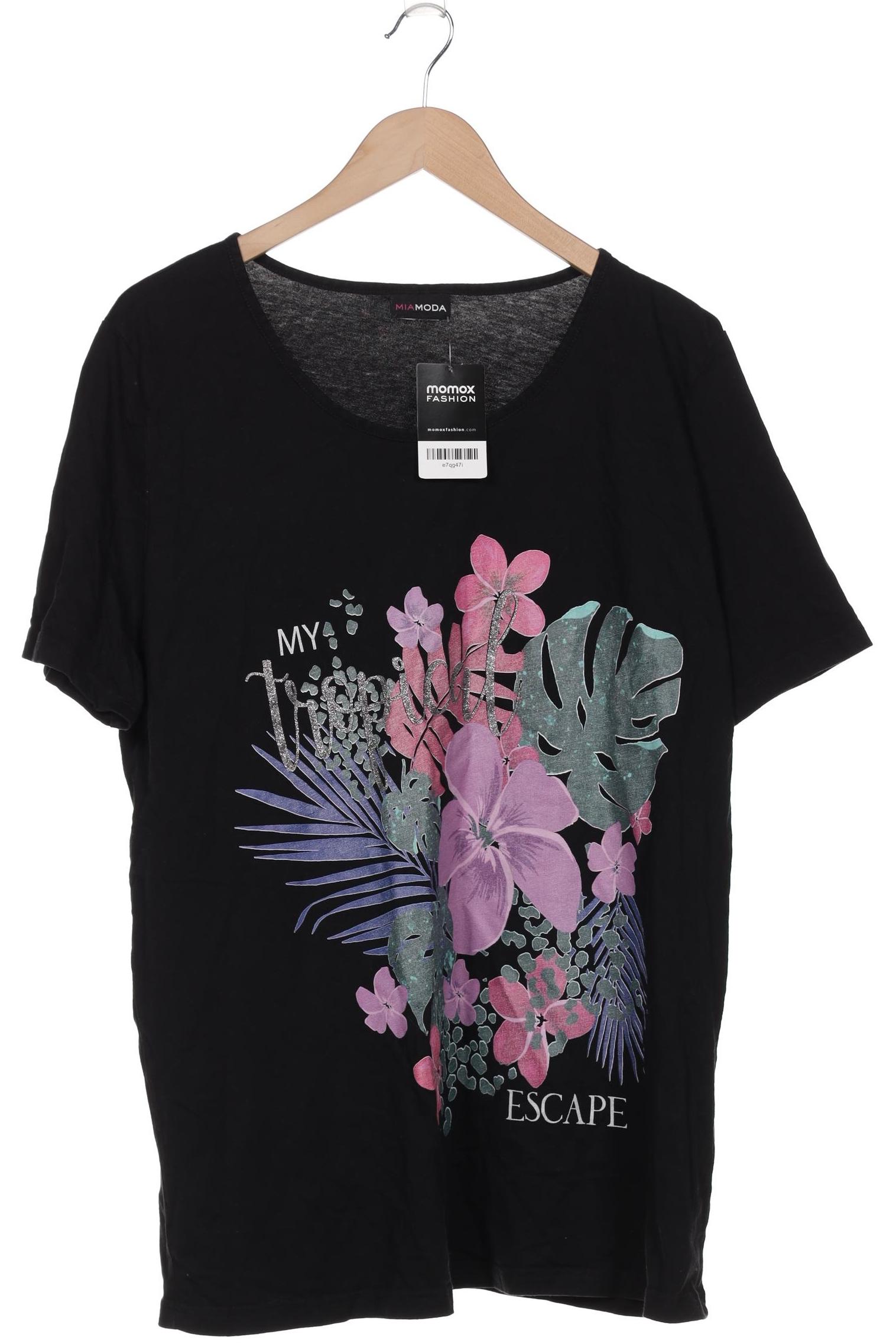 

Miamoda Damen T-Shirt, schwarz, Gr. 48