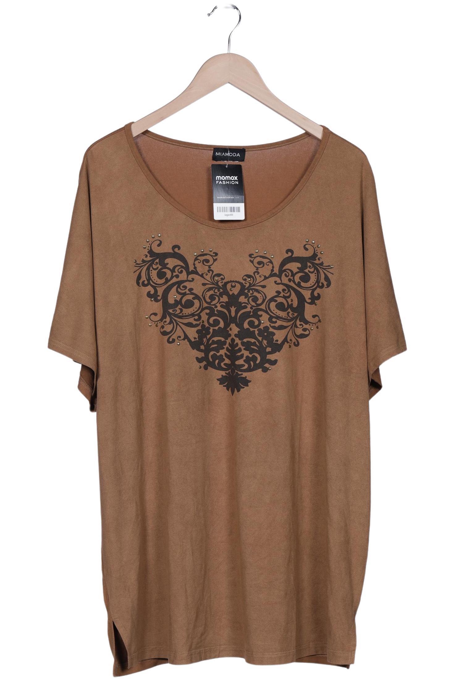 

Miamoda Damen T-Shirt, braun, Gr. 48