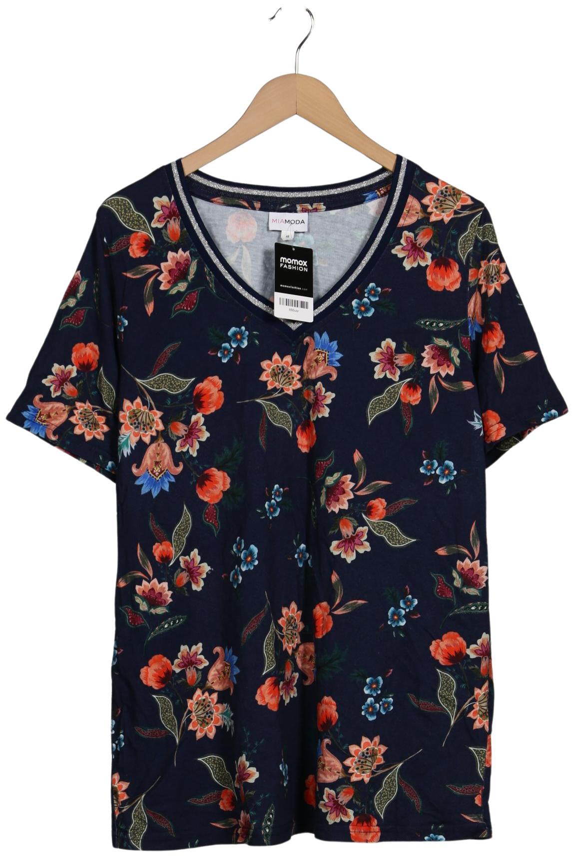

Miamoda Damen T-Shirt, blau, Gr. 48