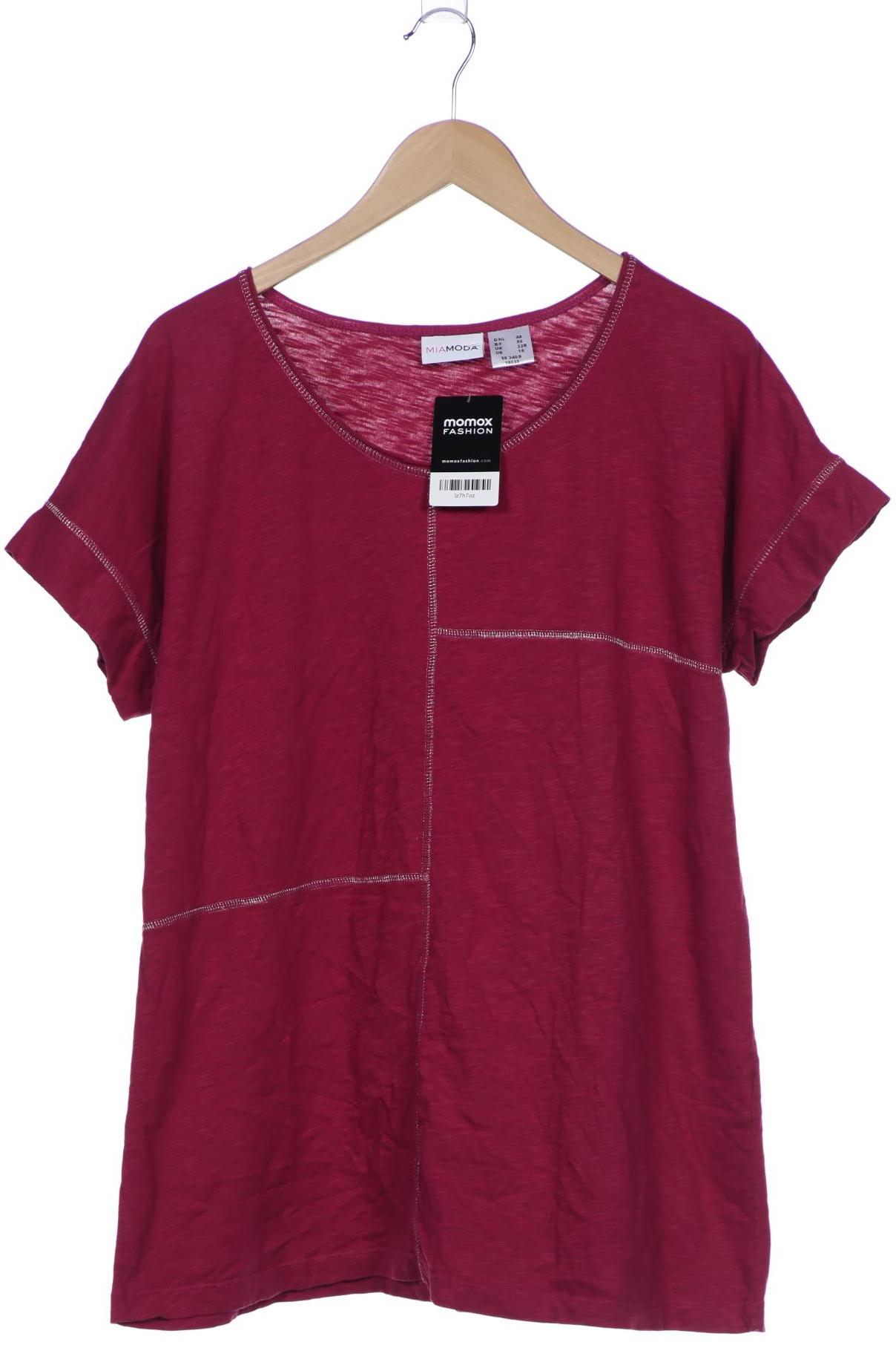 

Miamoda Damen T-Shirt, bordeaux, Gr. 48
