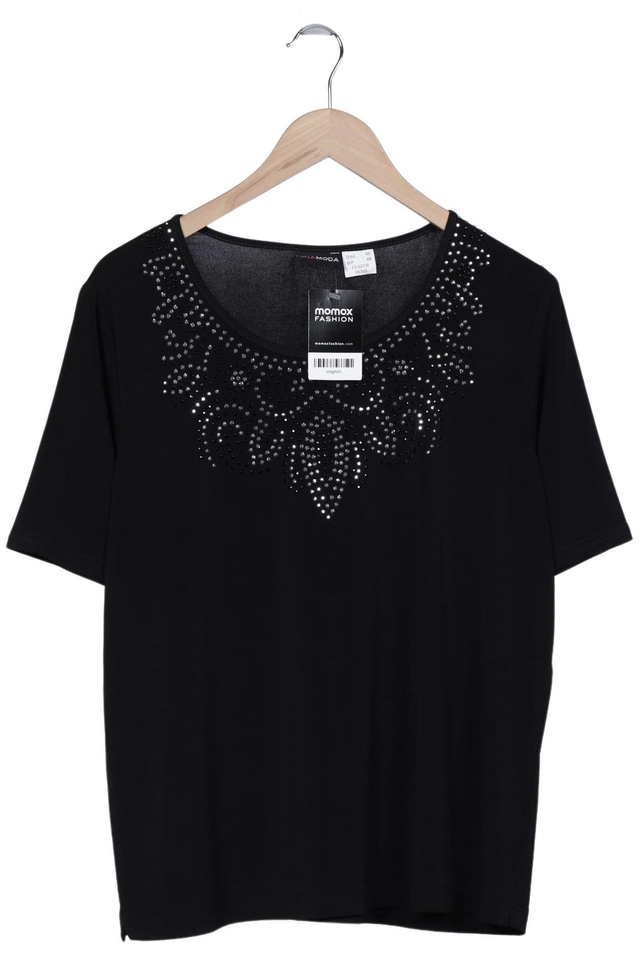 

Miamoda Damen T-Shirt, schwarz, Gr. 46