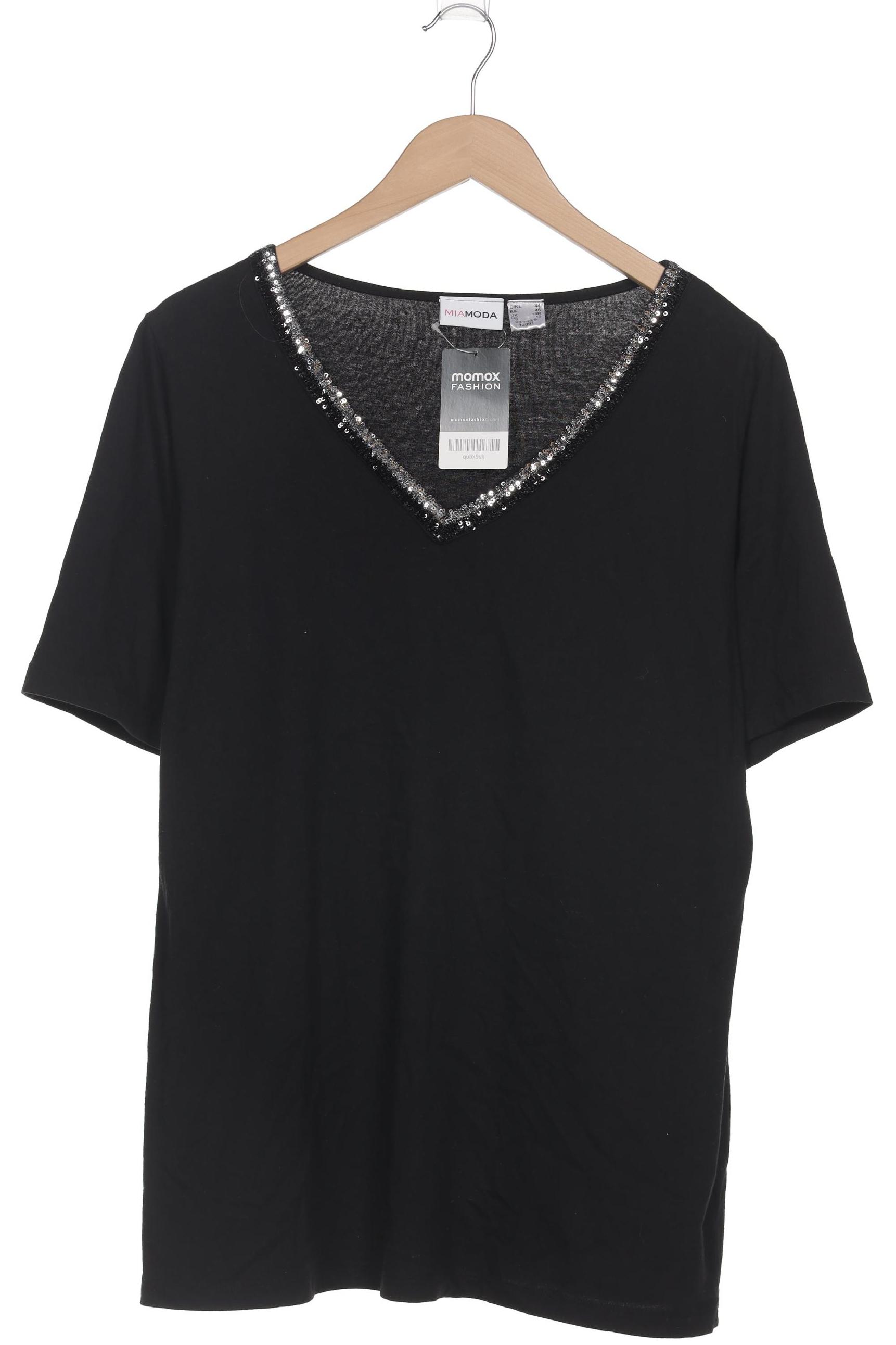 

Miamoda Damen T-Shirt, schwarz, Gr. 44