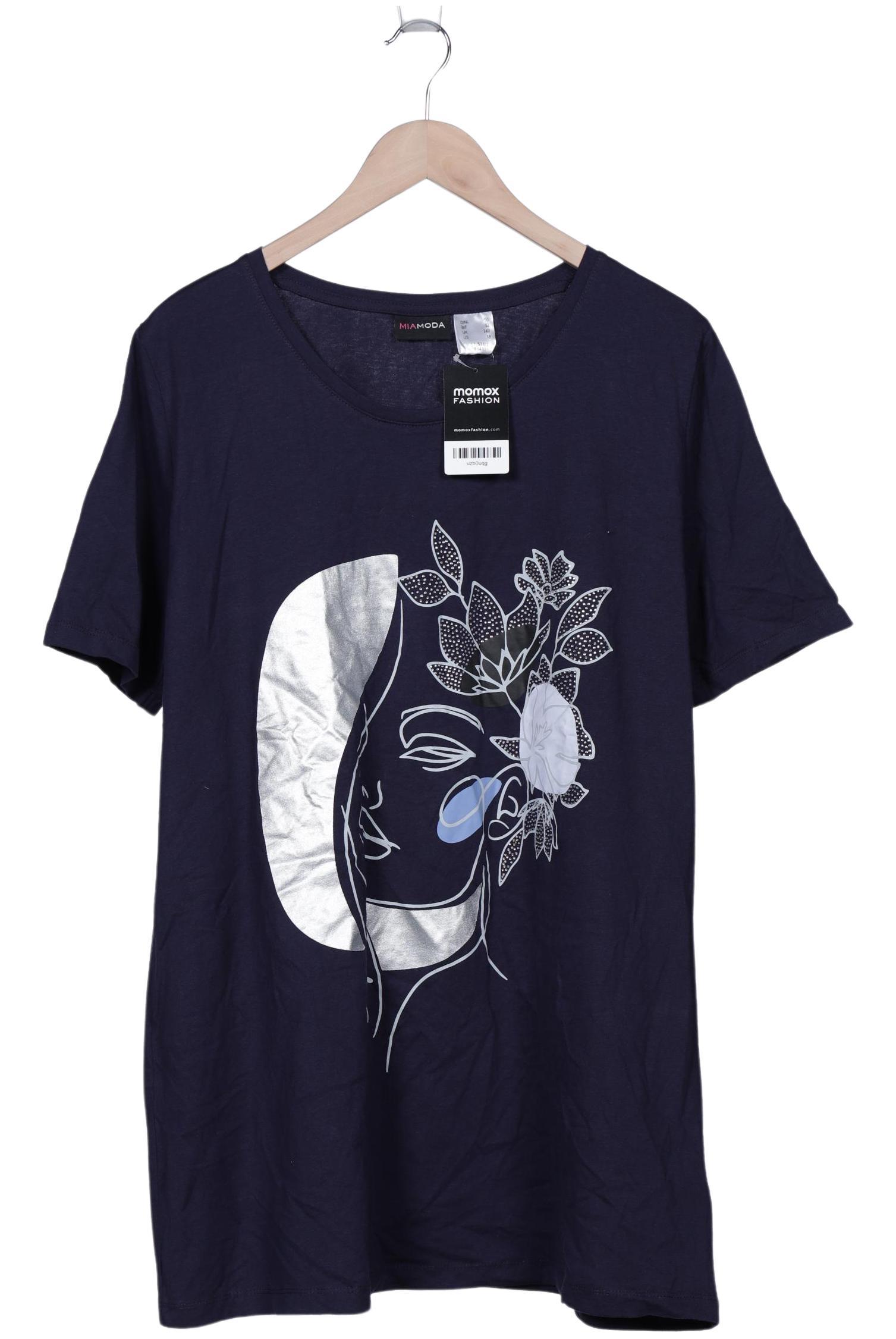 

Miamoda Damen T-Shirt, marineblau, Gr. 50