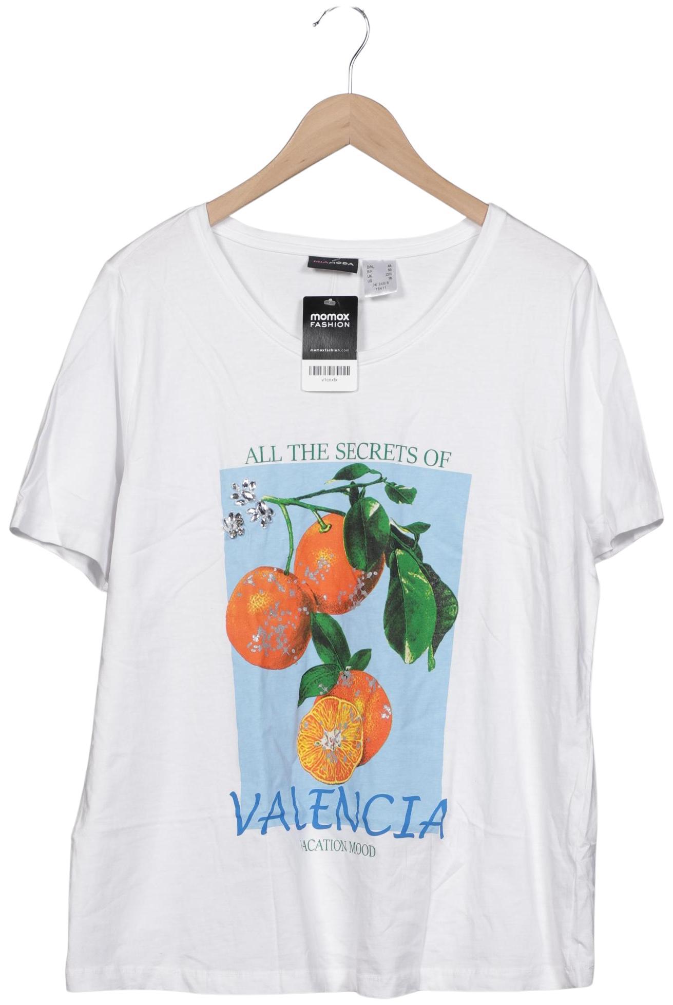 

Miamoda Damen T-Shirt, weiß, Gr. 48