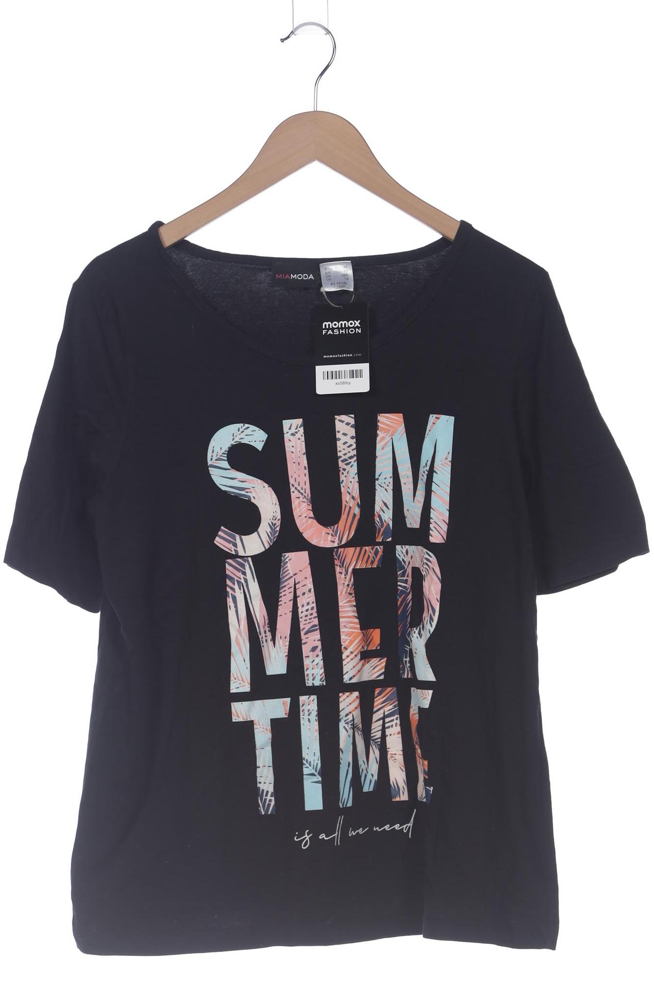 

Miamoda Damen T-Shirt, schwarz, Gr. 44