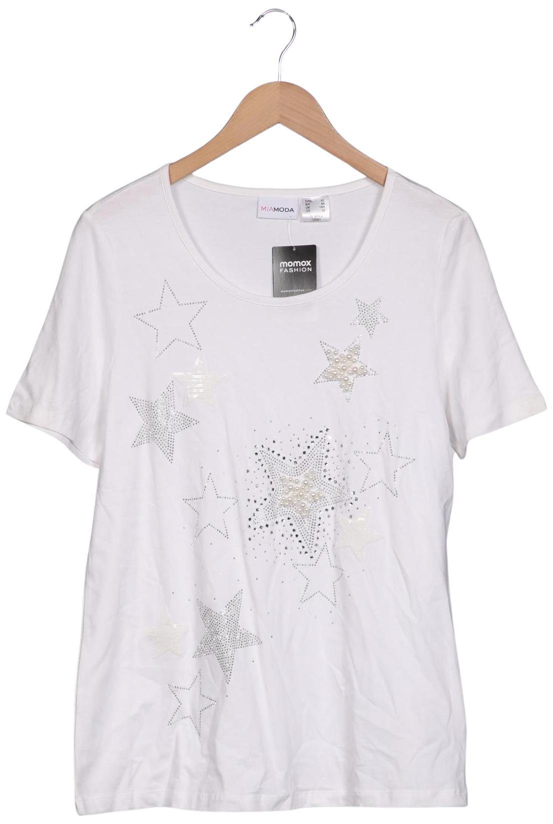 

Miamoda Damen T-Shirt, weiß, Gr. 42