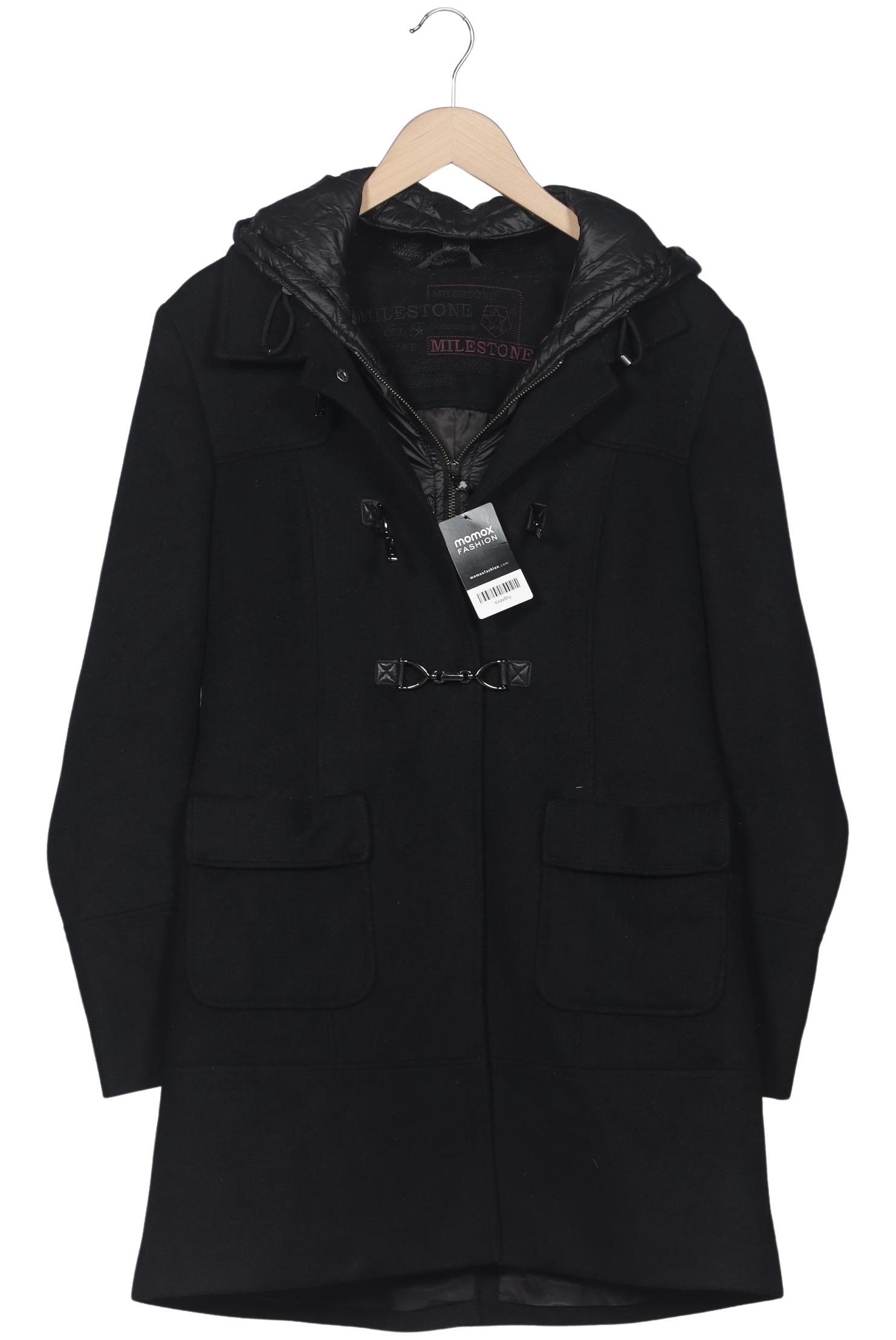 

Milestone Damen Mantel, schwarz, Gr. 40
