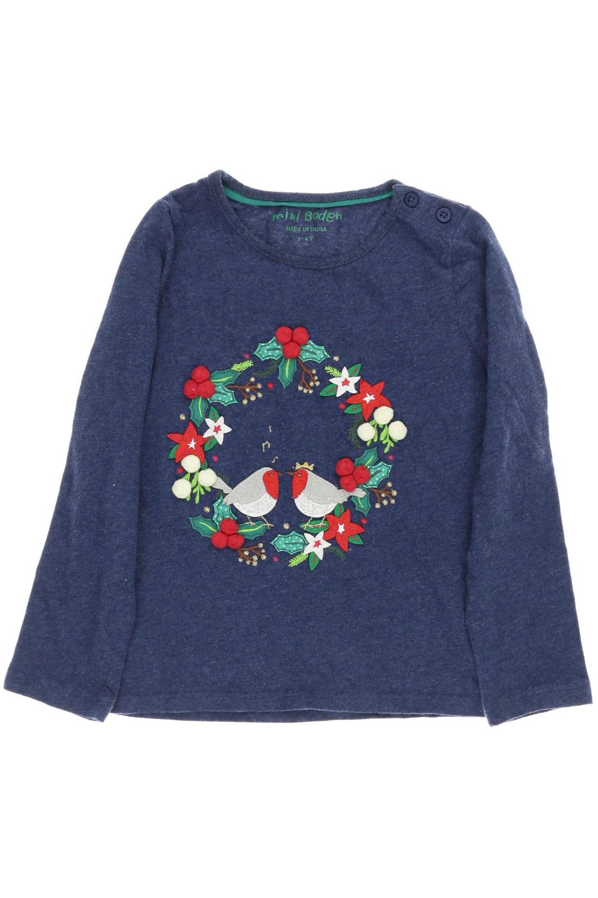 

Mini Boden Mädchen Langarmshirt, blau, Gr. 98