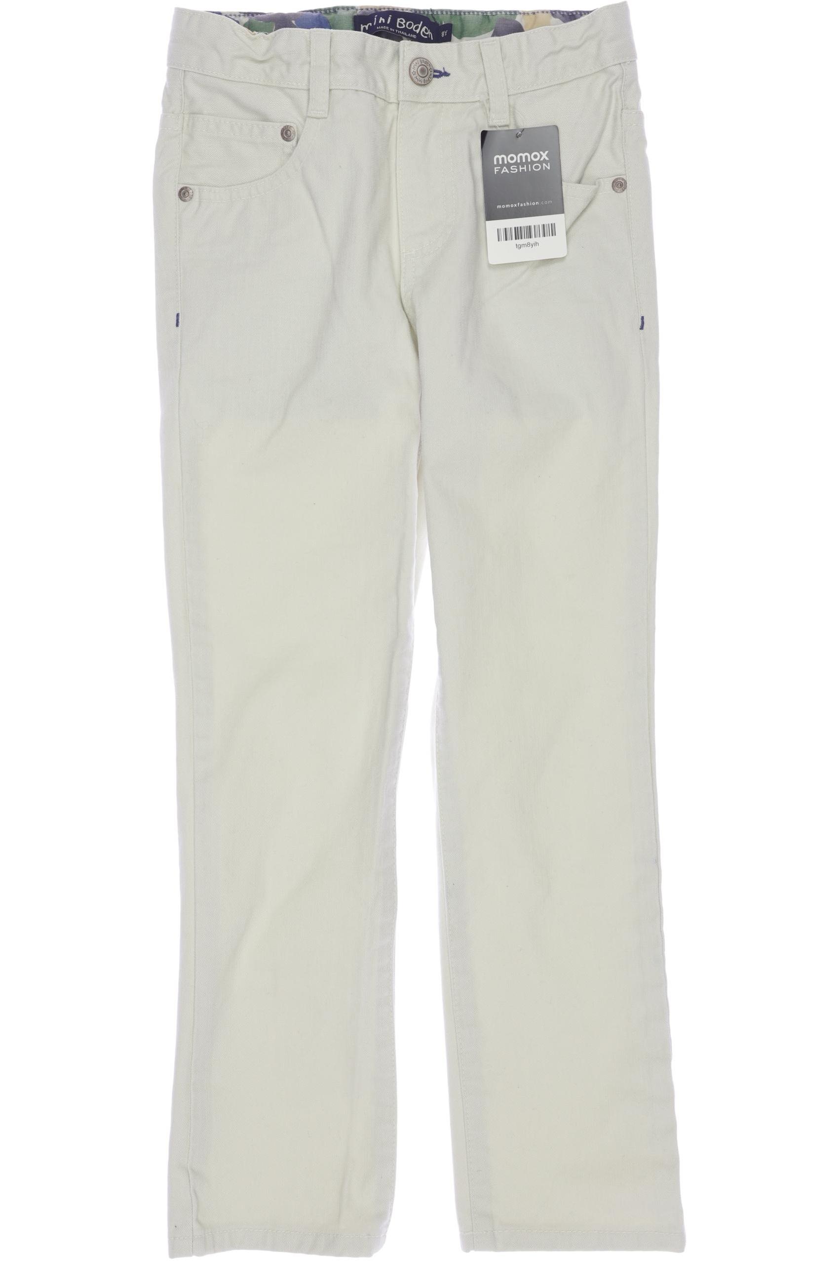 

Mini Boden Herren Jeans, cremeweiß, Gr. 128