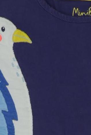 Thumbnail - Mini Boden Mädchen T-Shirt, marineblau, Gr. 134