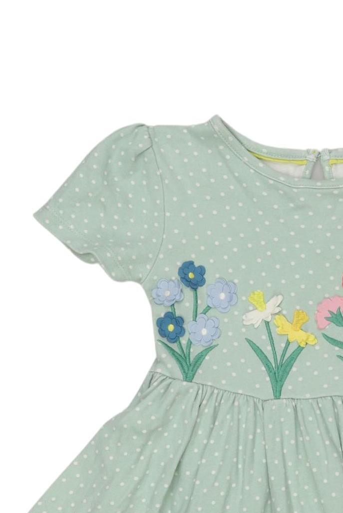 Thumbnail - Mini Boden Mädchen Kleid, hellgrün, Gr. 116