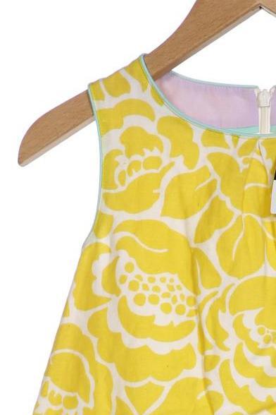 Thumbnail - Mini Boden Mädchen Kleid, gelb, Gr. 116