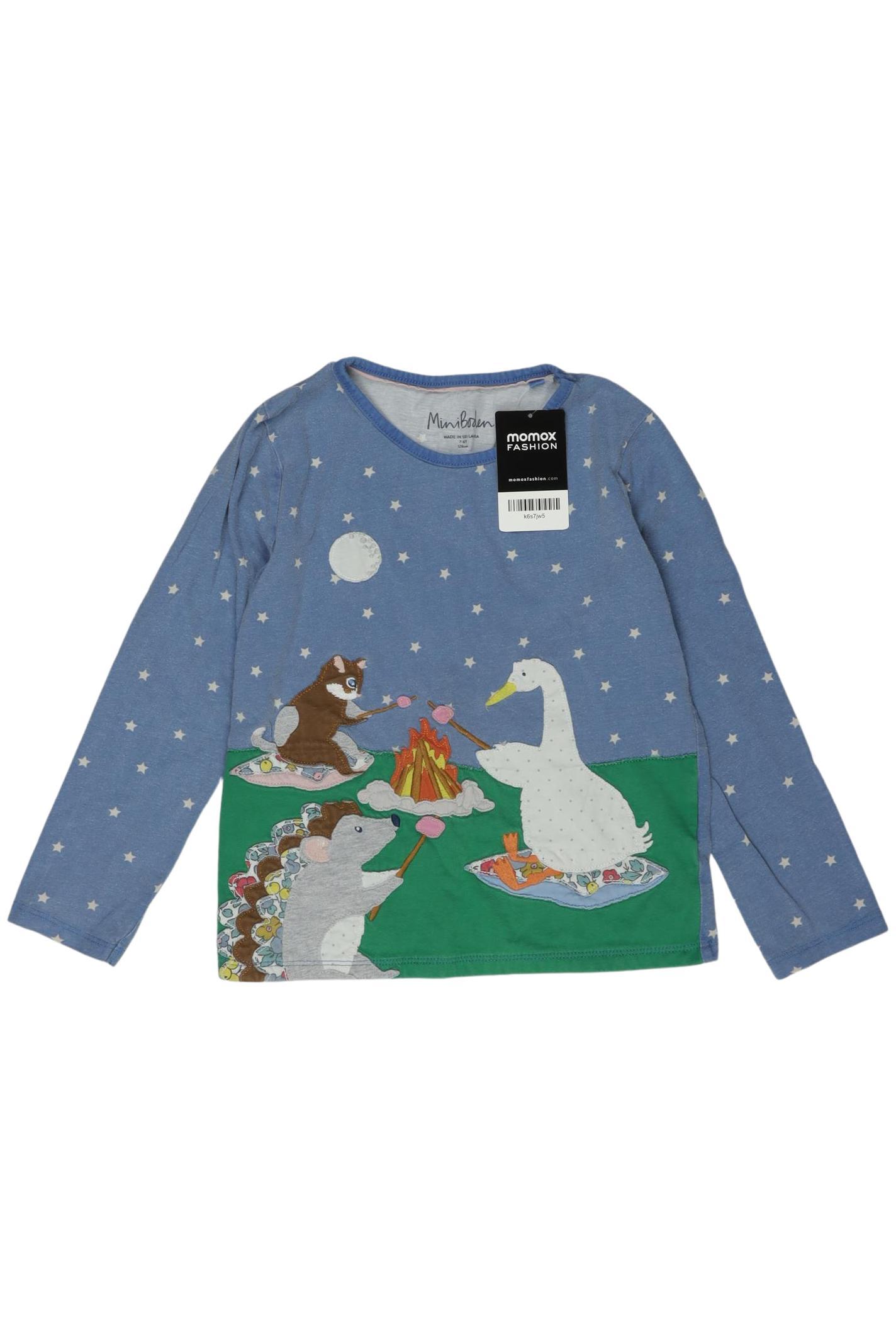 

Mini Boden Mädchen Langarmshirt, hellblau, Gr. 128