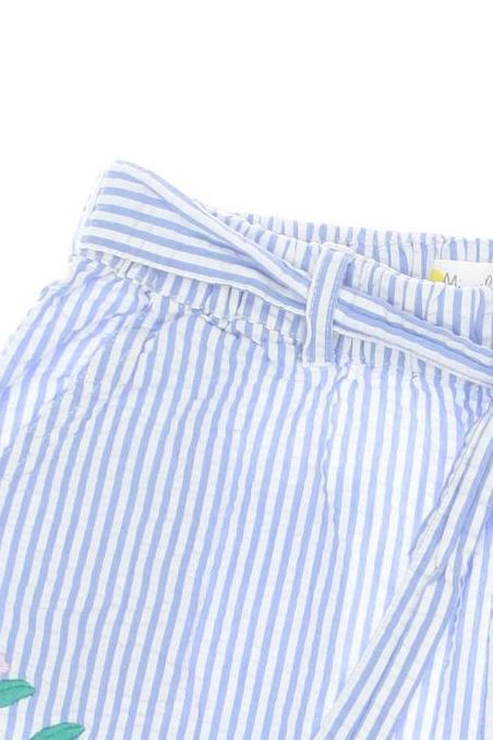 Thumbnail - Mini Boden Mädchen Shorts, hellblau, Gr. 140