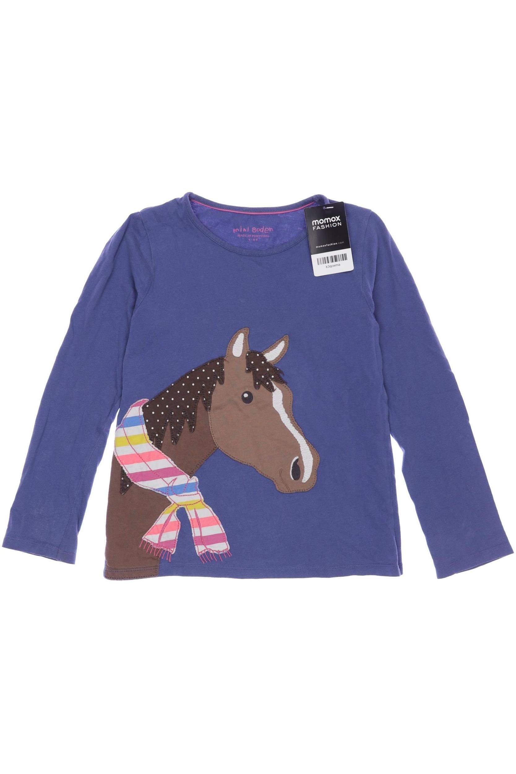 

Mini Boden Mädchen Langarmshirt, blau, Gr. 128