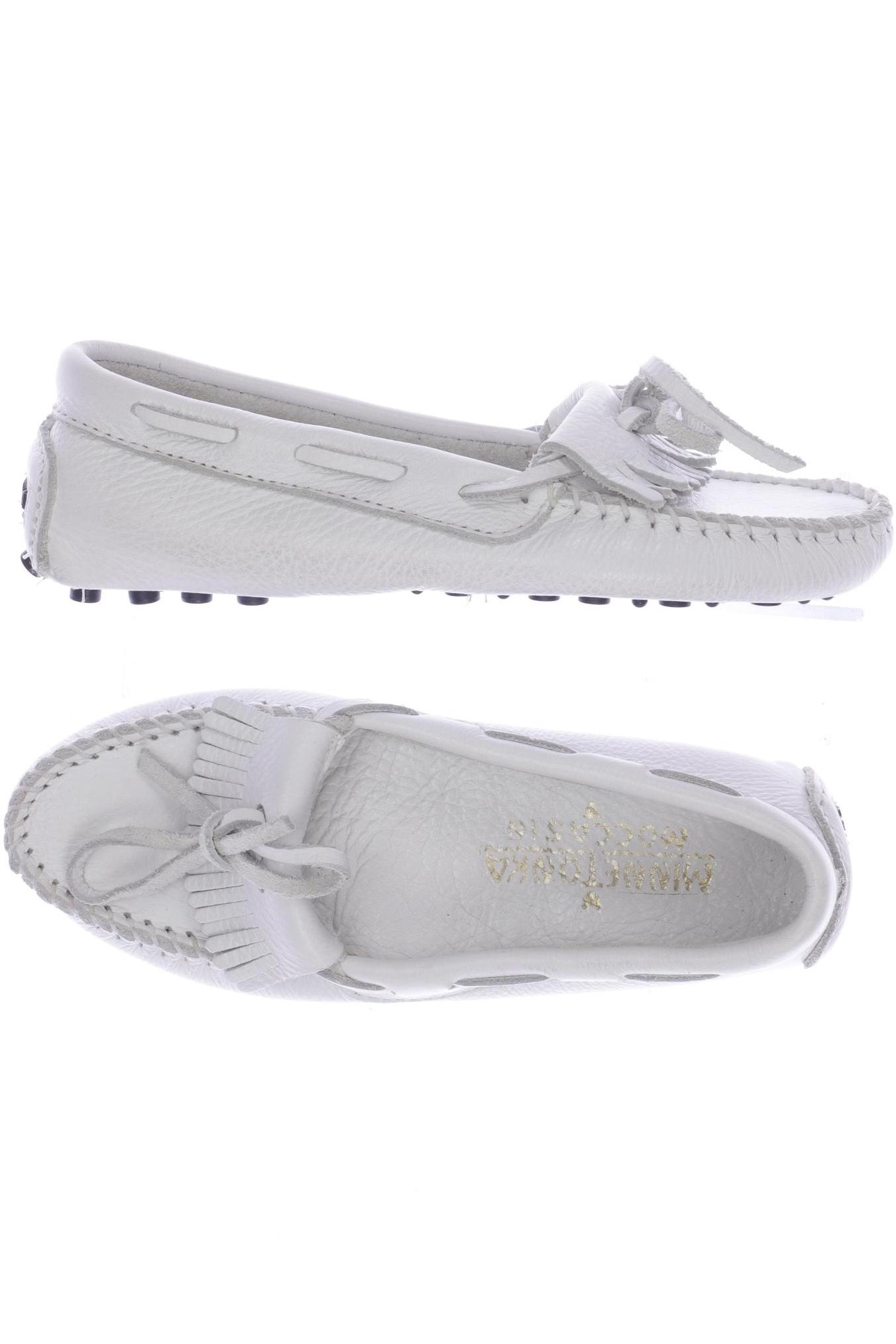 

Minnetonka Damen Halbschuh, weiß, Gr. 5.5