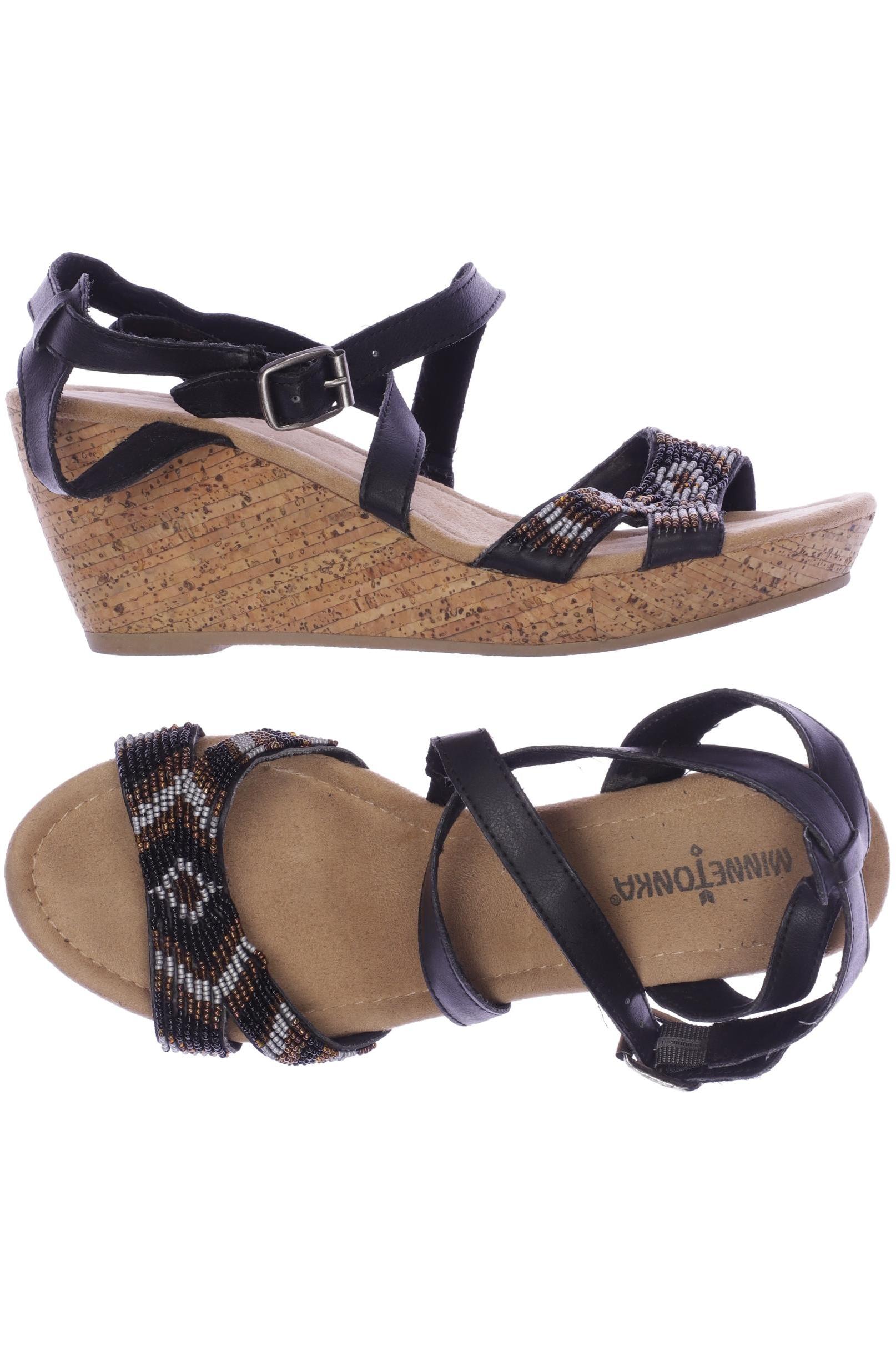 

Minnetonka Damen Sandale, schwarz, Gr. 9