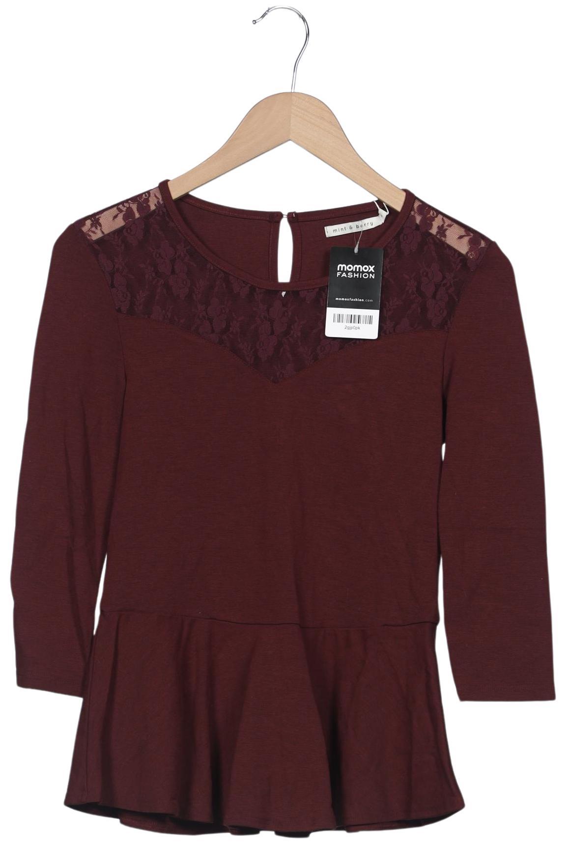 

mint&berry Damen Langarmshirt, bordeaux, Gr. 36